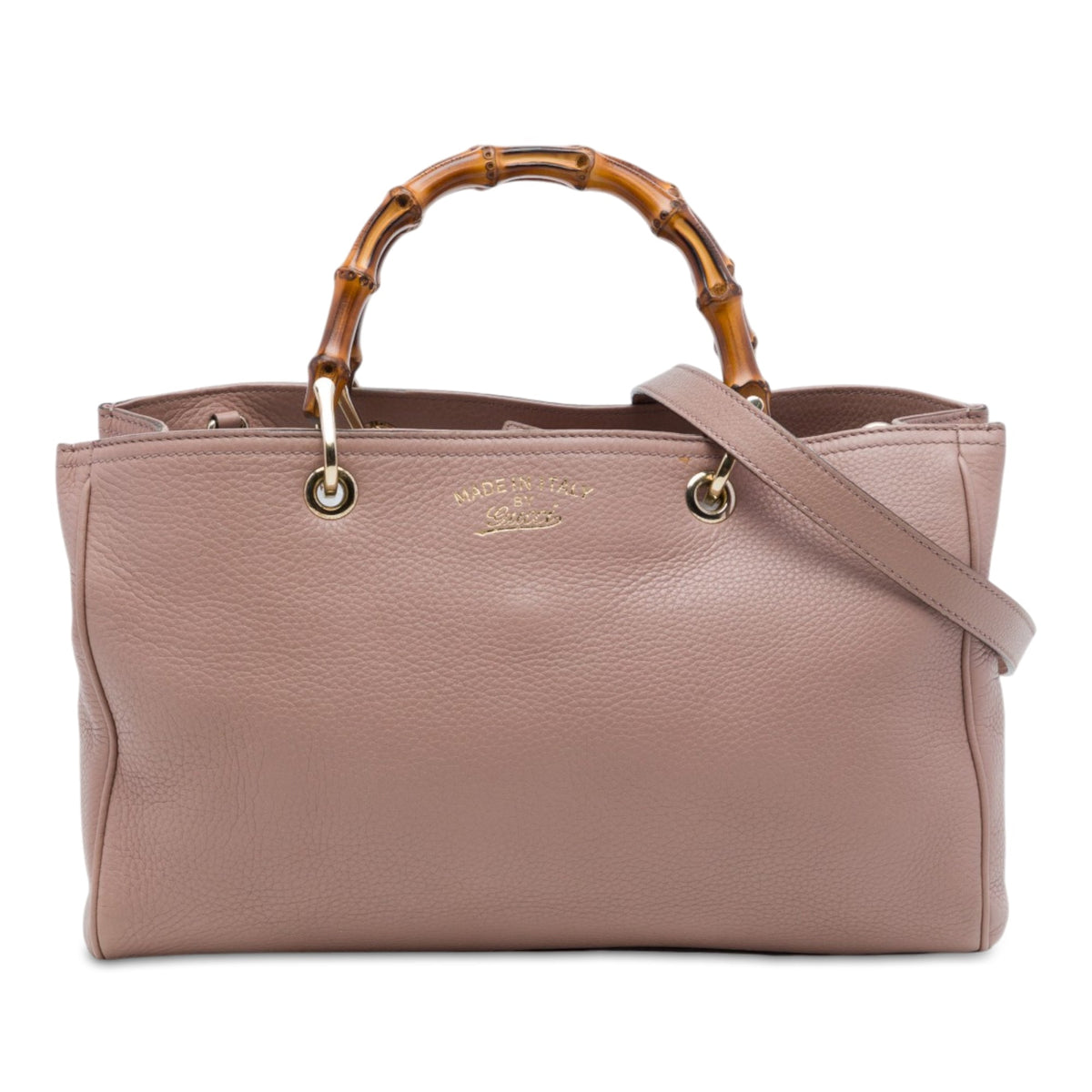 Gucci Medium Calfskin Bamboo Shopper Satchel