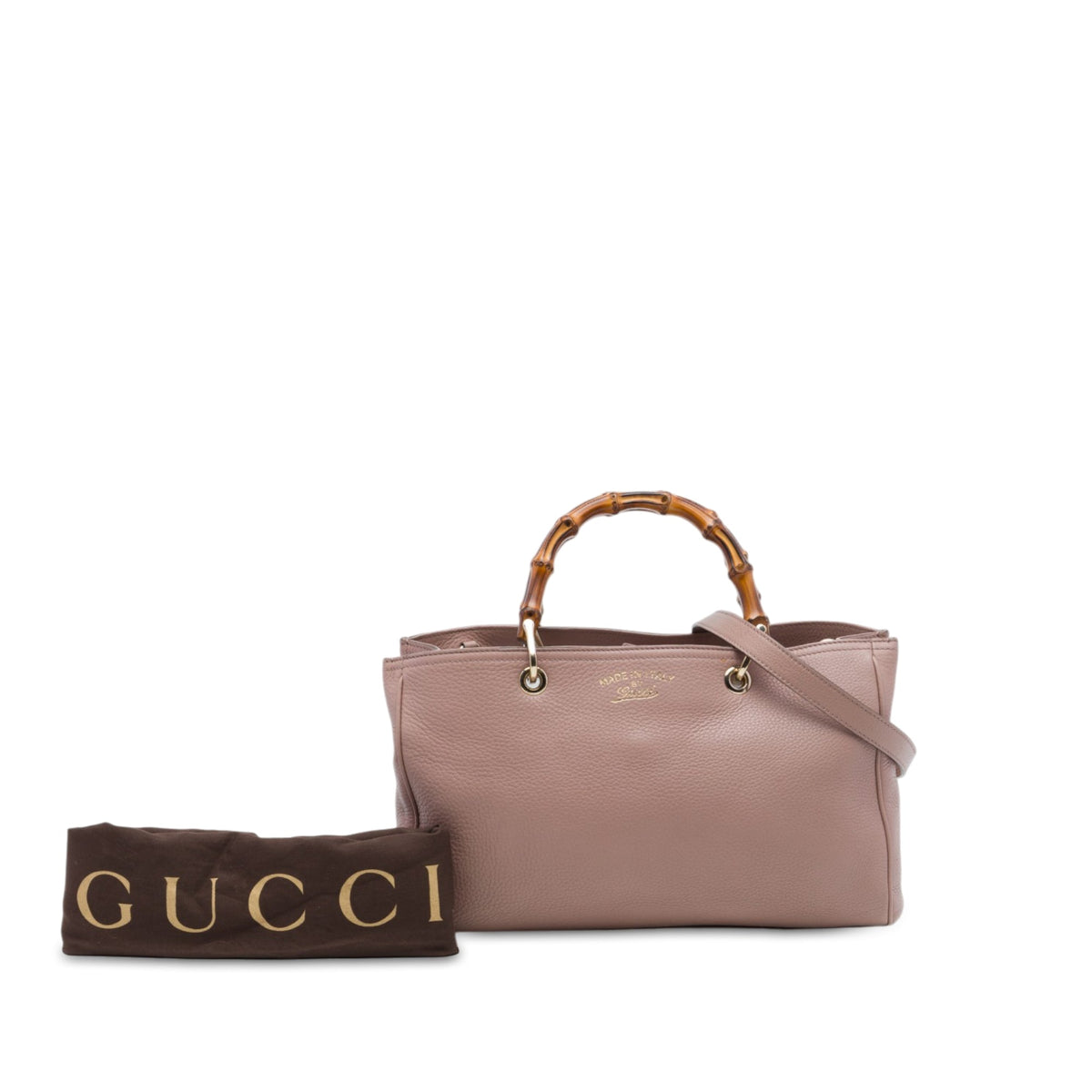 Gucci Medium Calfskin Bamboo Shopper Satchel