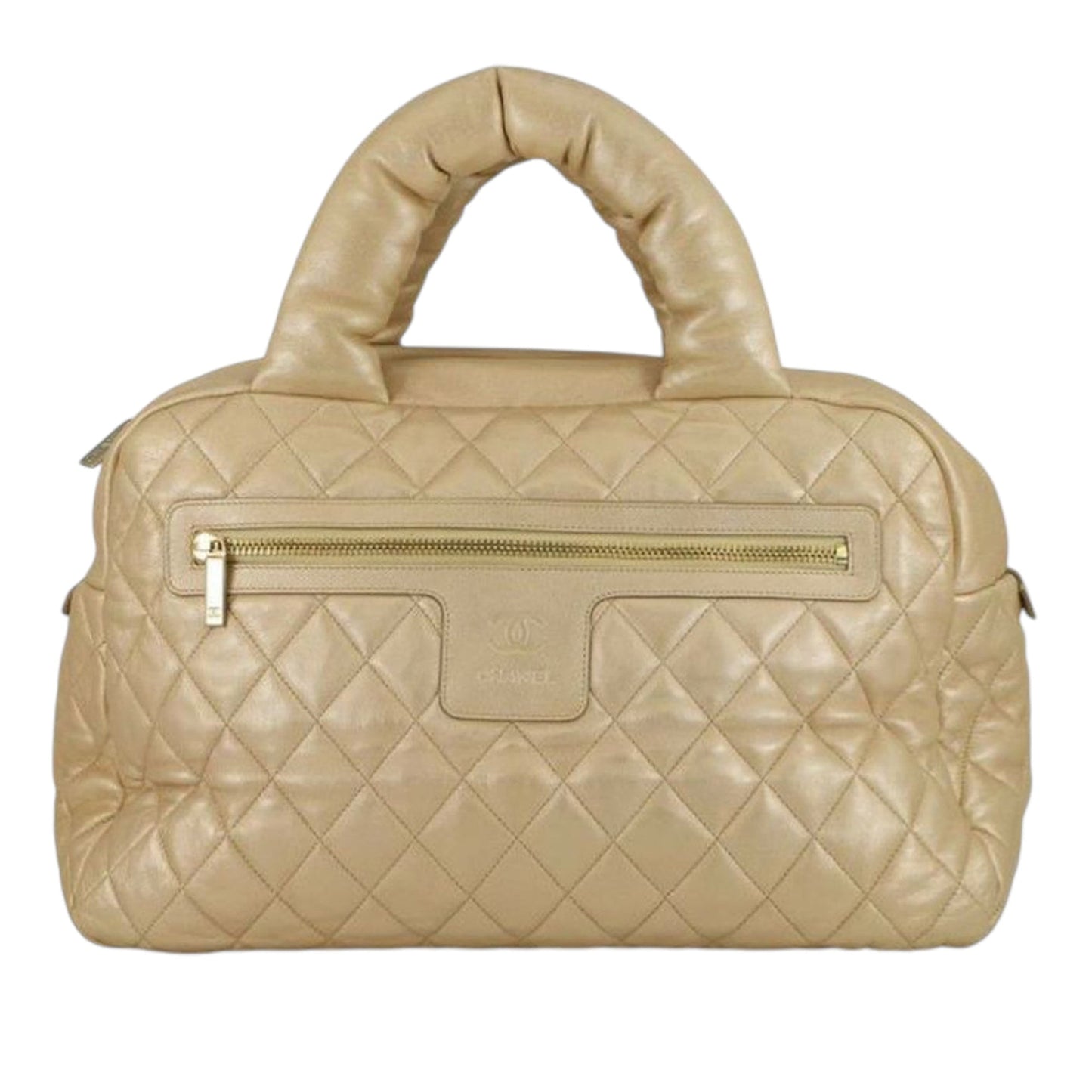 Chanel Quilted Metallic Lambskin Coco Cocoon Bowler Bag
