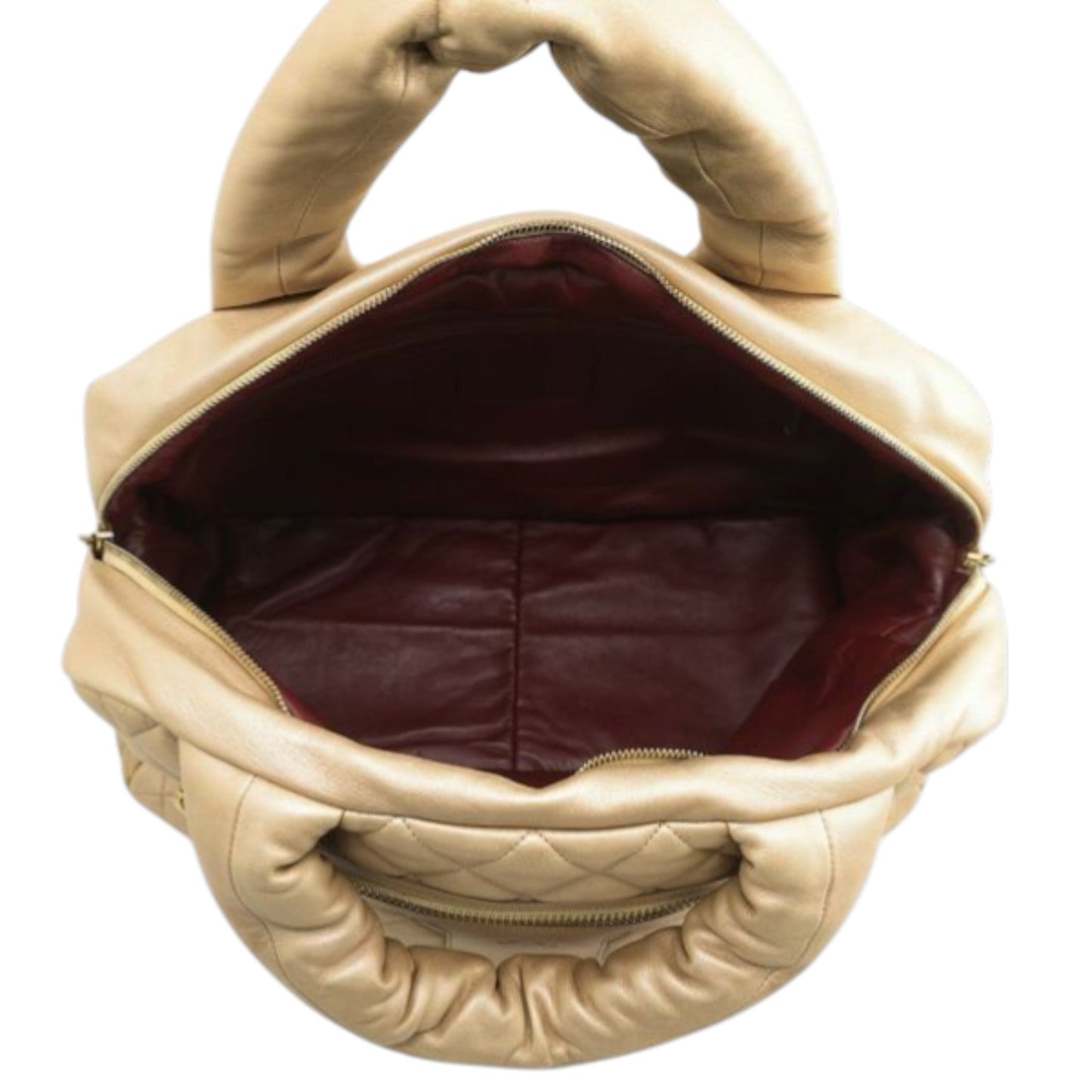 Chanel Quilted Metallic Lambskin Coco Cocoon Bowler Bag