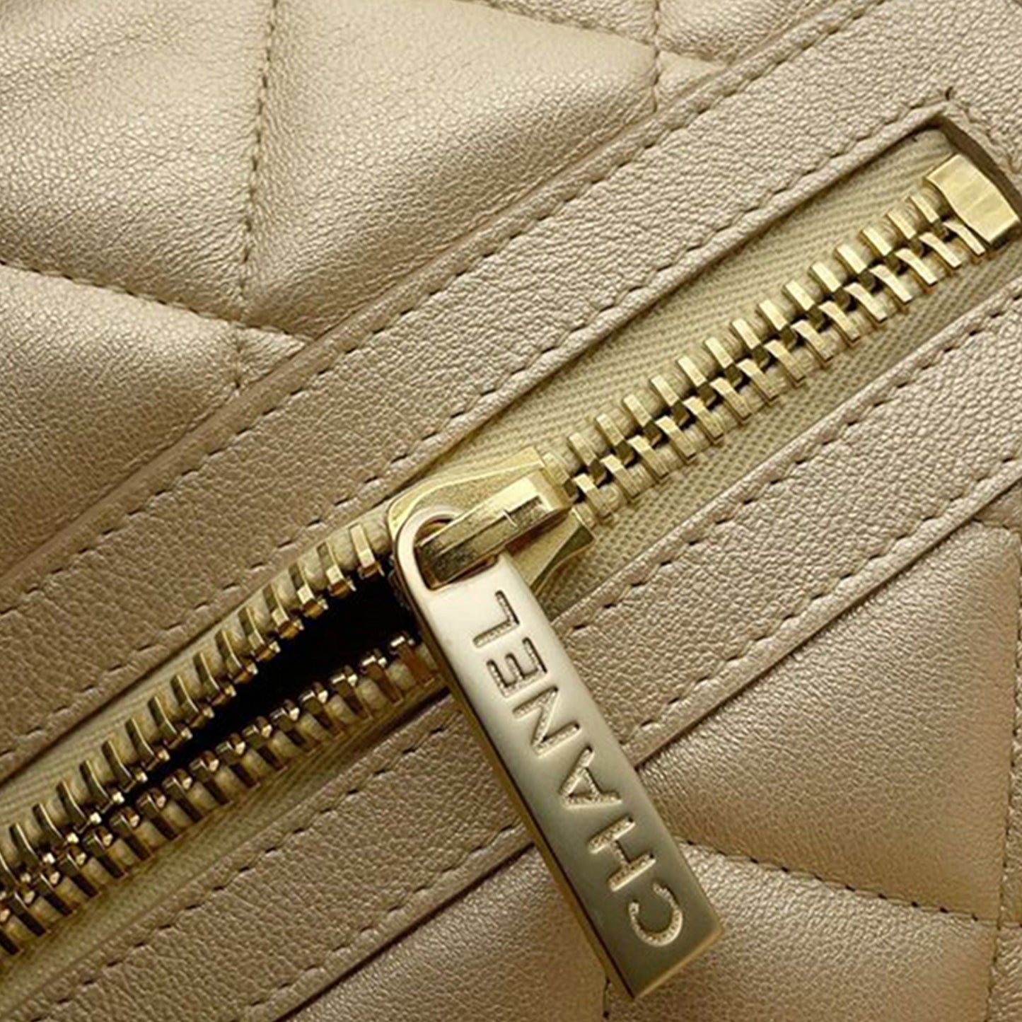 Chanel Quilted Metallic Lambskin Coco Cocoon Bowler Bag