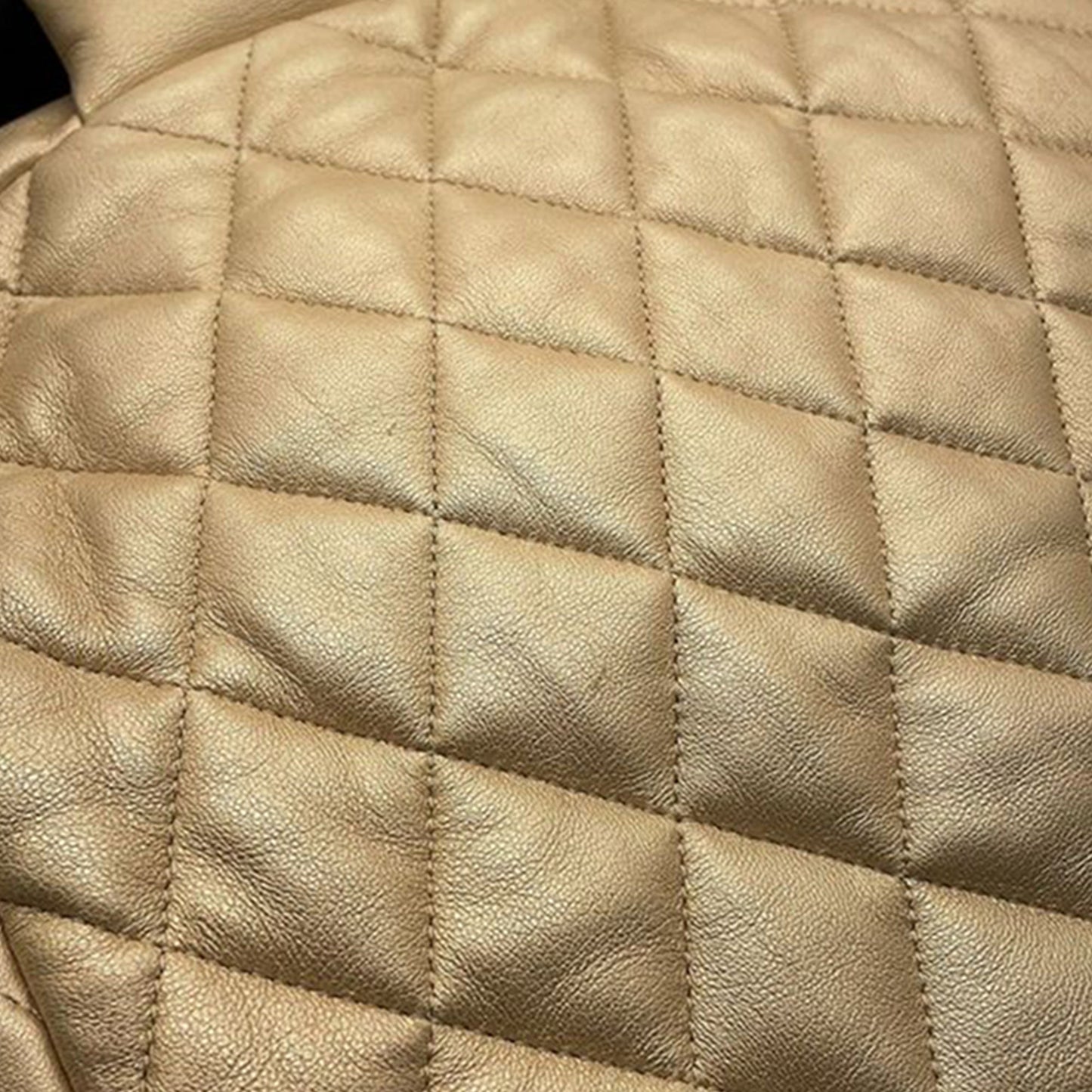 Chanel Quilted Metallic Lambskin Coco Cocoon Bowler Bag