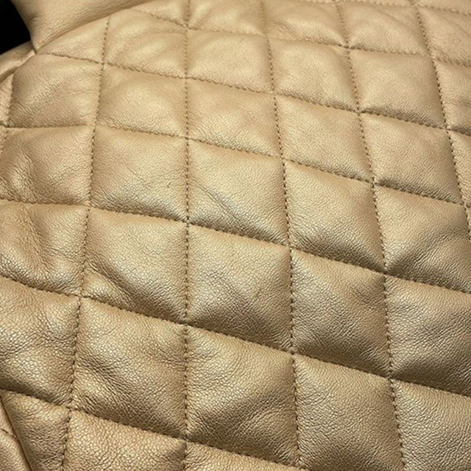 Chanel Quilted Metallic Lambskin Coco Cocoon Bowler Bag