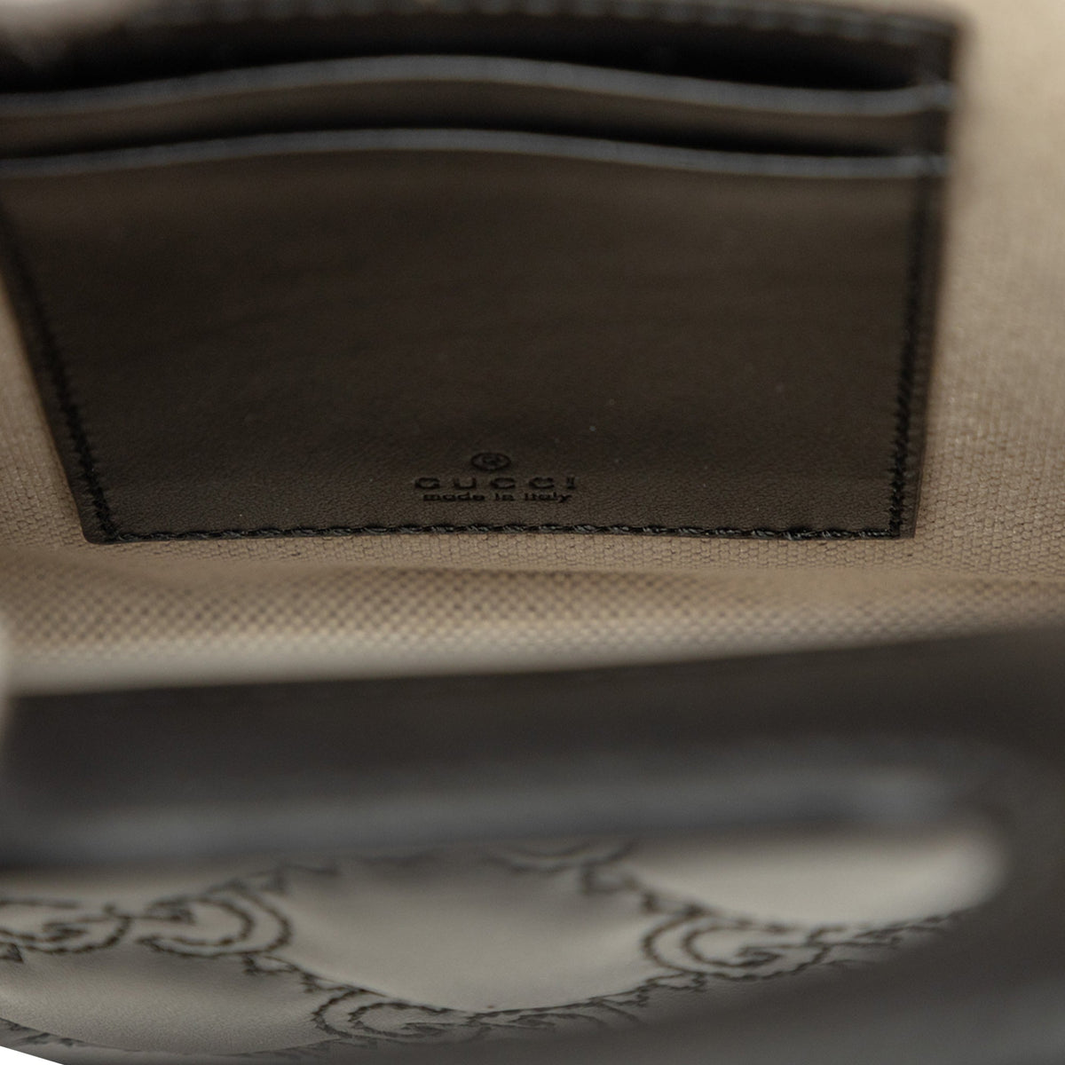 Gucci Mini GG Matelasse Calfskin Cut Out Handle Satchel — Black