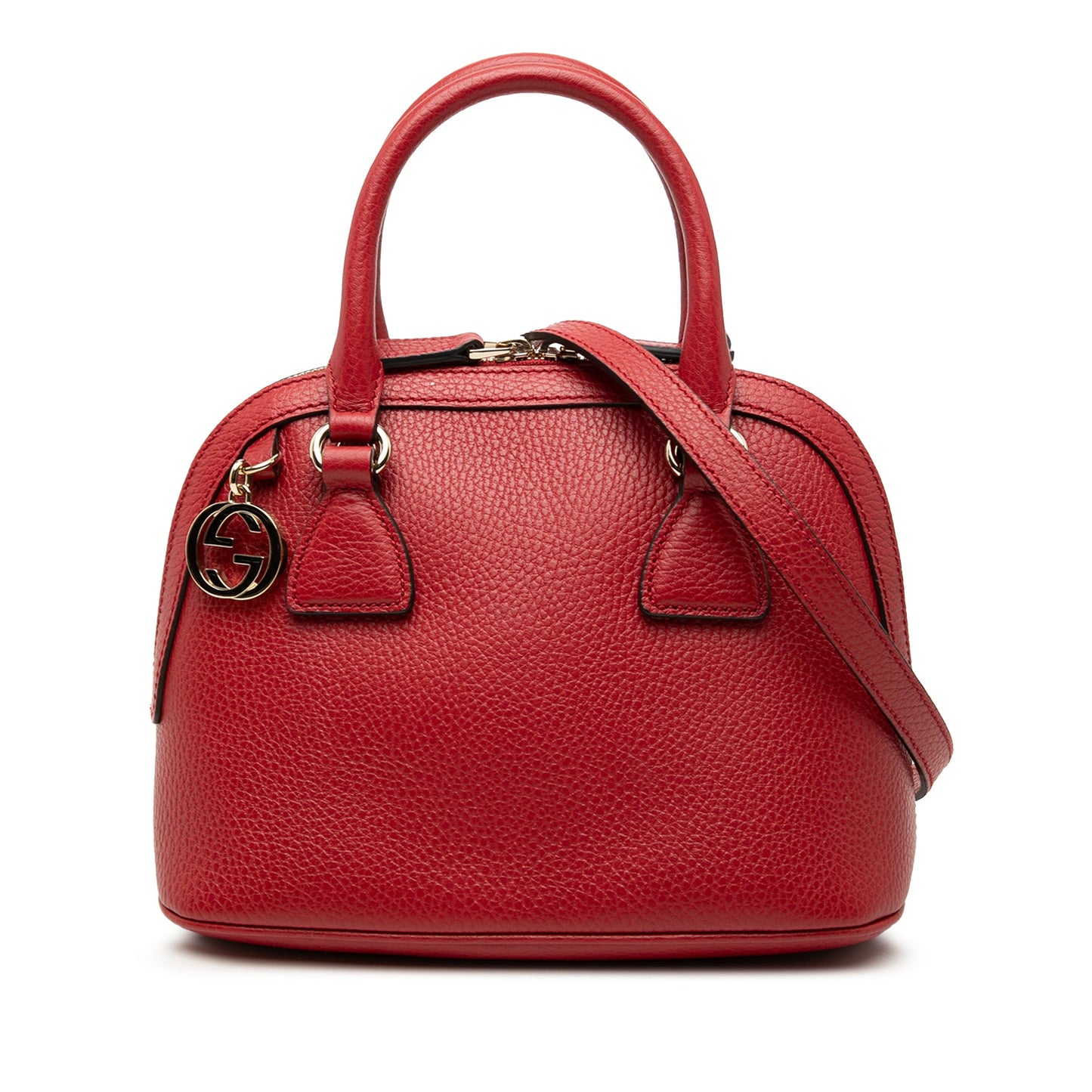 Gucci Mini Calfskin GG Charm Dome Satchel