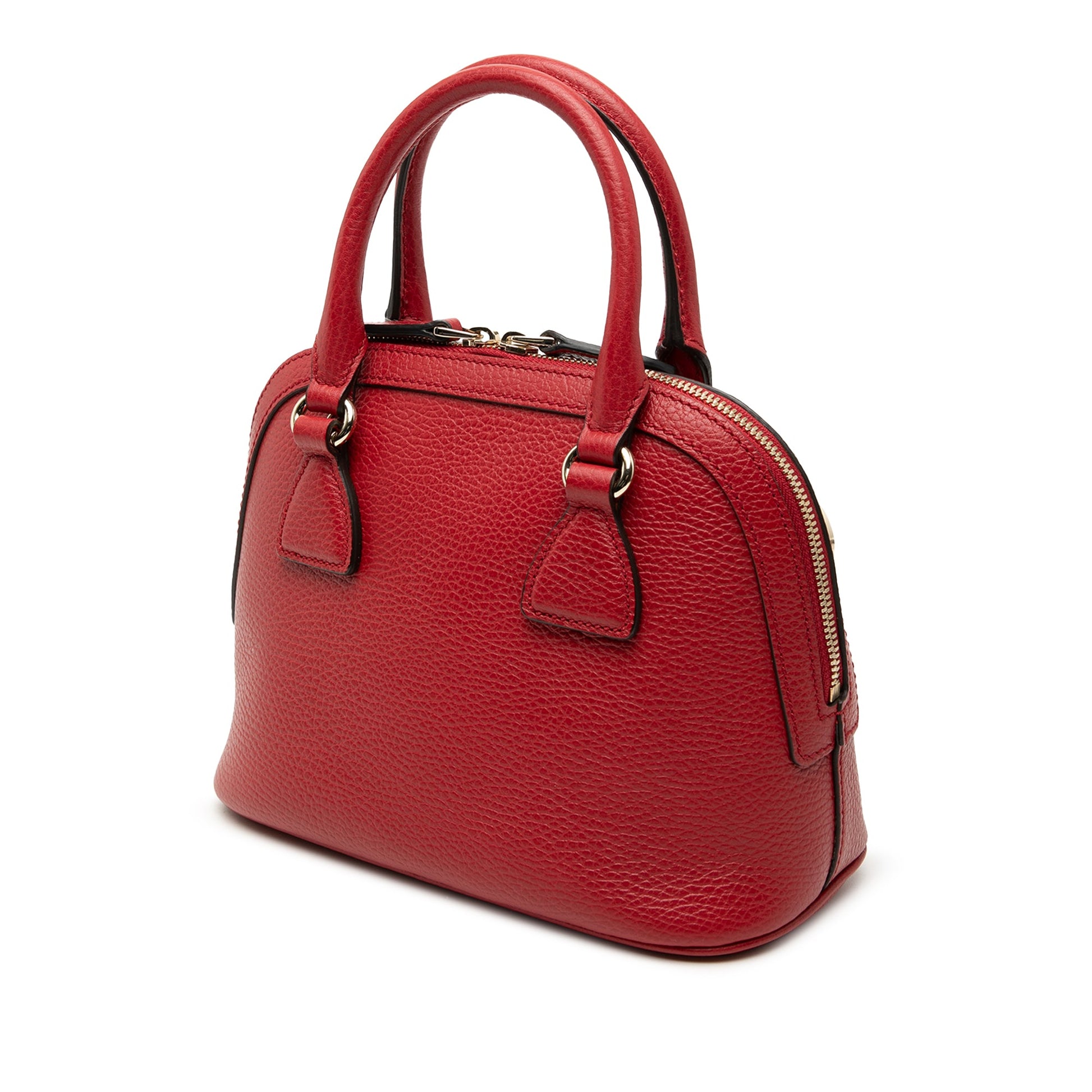 Gucci Mini Calfskin GG Charm Dome Satchel