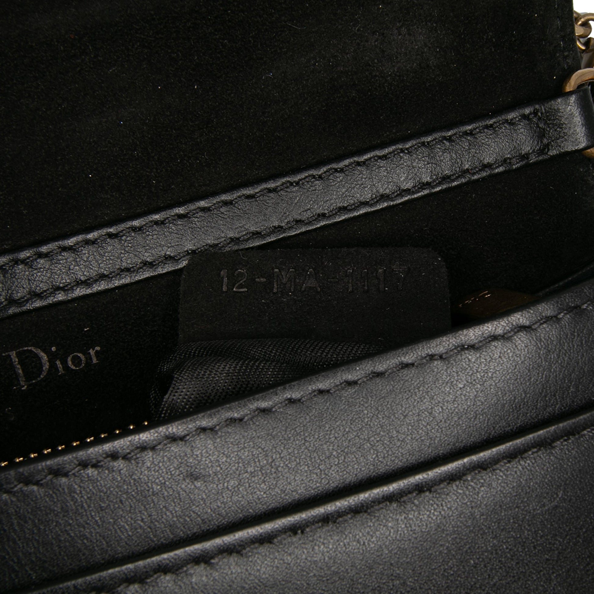 Dior Embossed Calfskin Stars Wallet on Chain