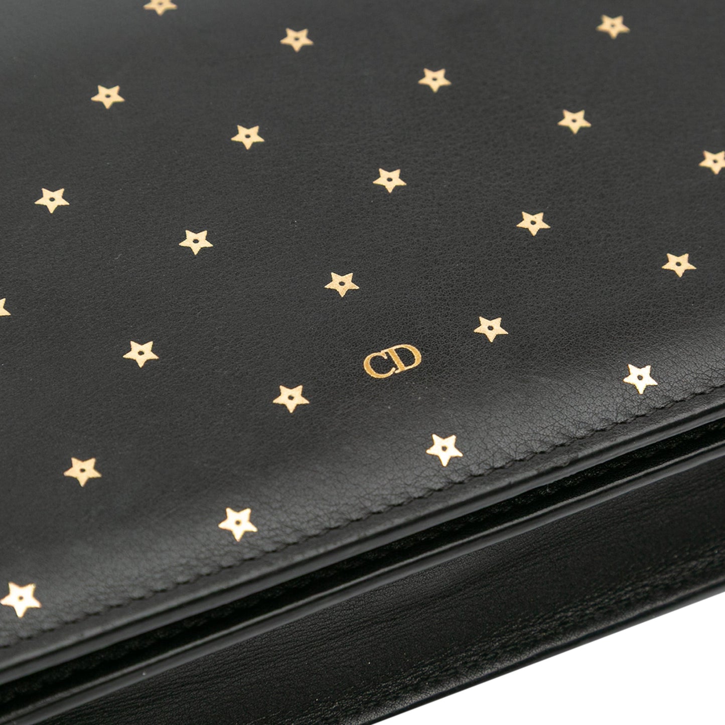 Dior Embossed Calfskin Stars Wallet on Chain
