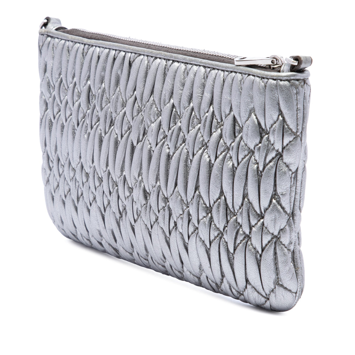 Miu Miu Metallic Matelasse Nappa Crystal Chain Crossbody