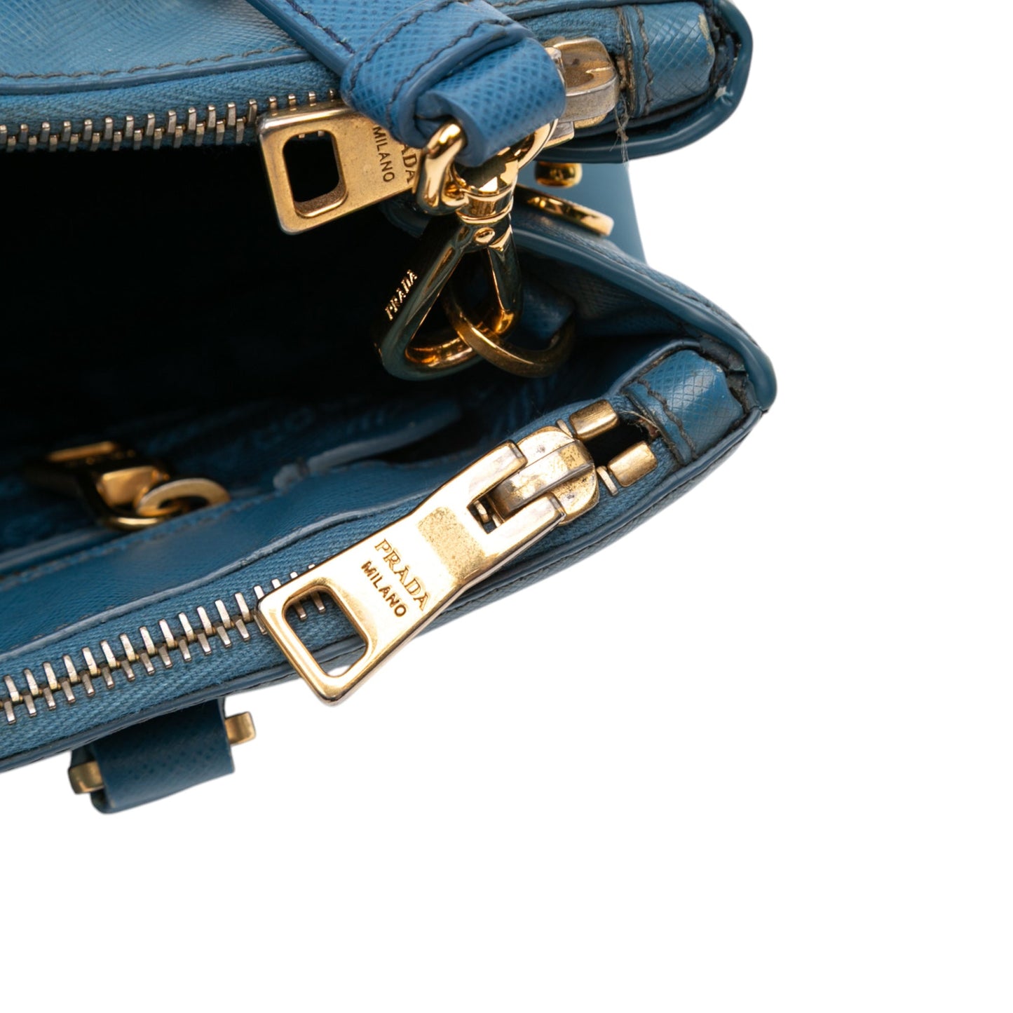 Prada Small Saffiano Lux Galleria Double Zip Satchel