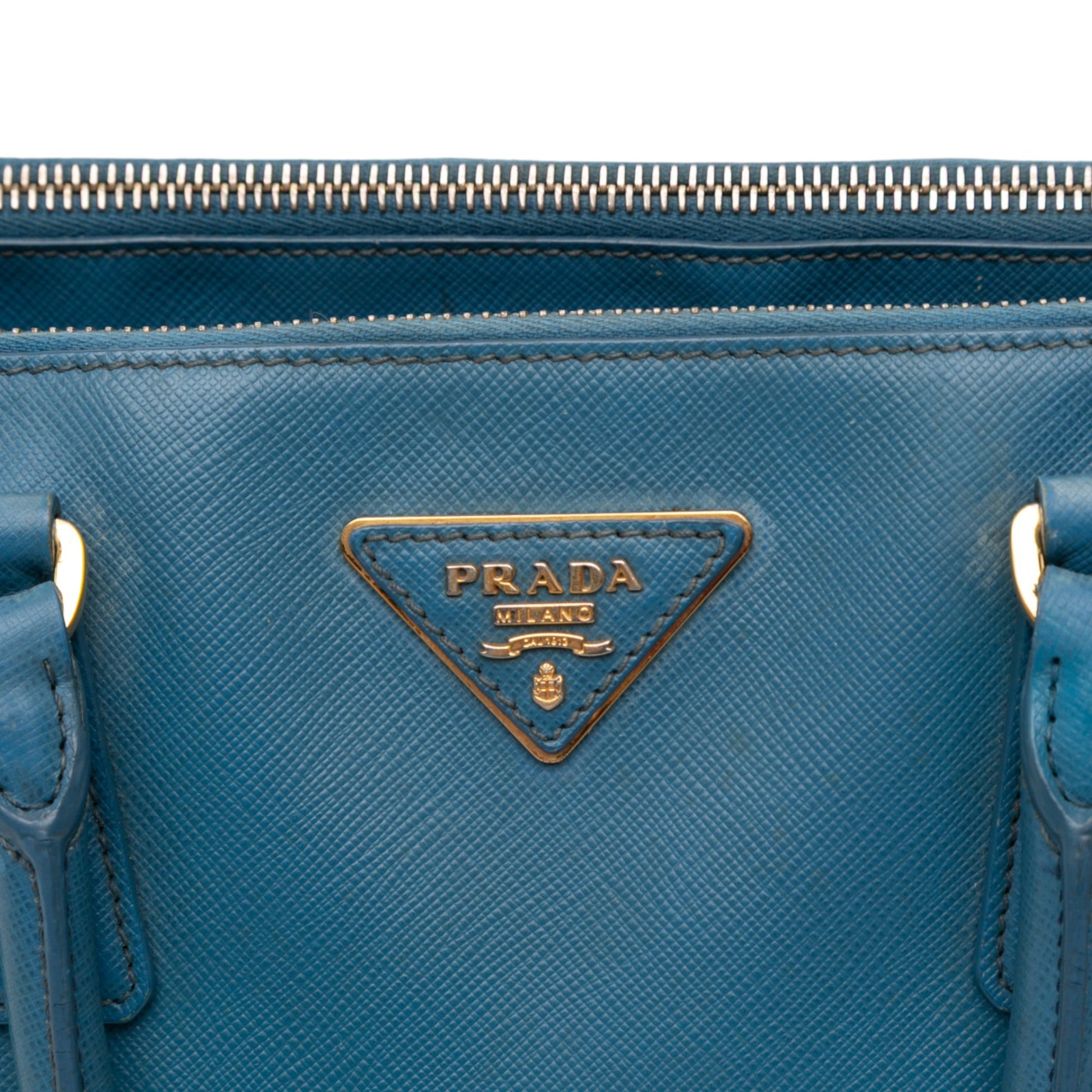 Prada Small Saffiano Lux Galleria Double Zip Satchel