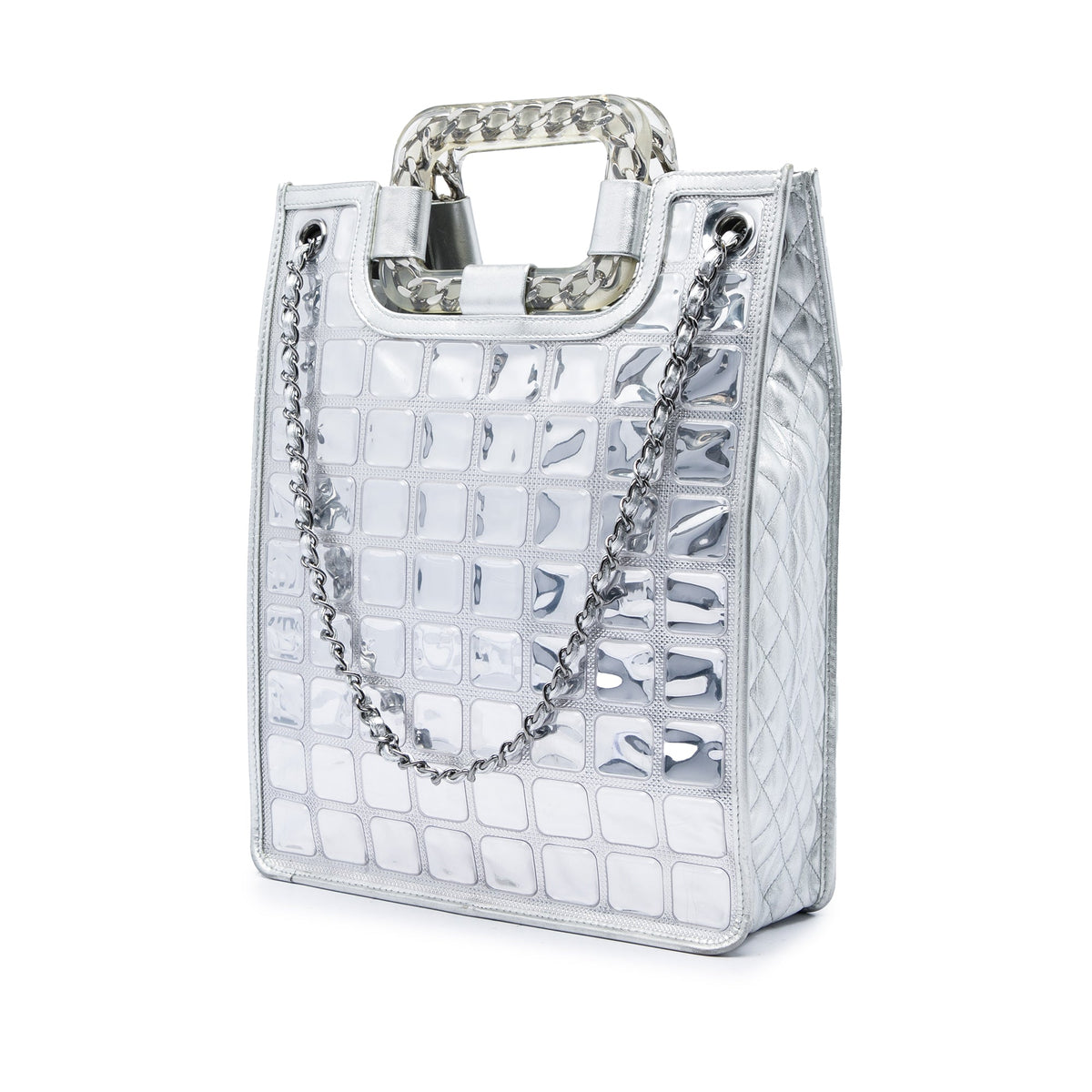 Chanel CC Vinyl Ice Cube Shopper Tote
