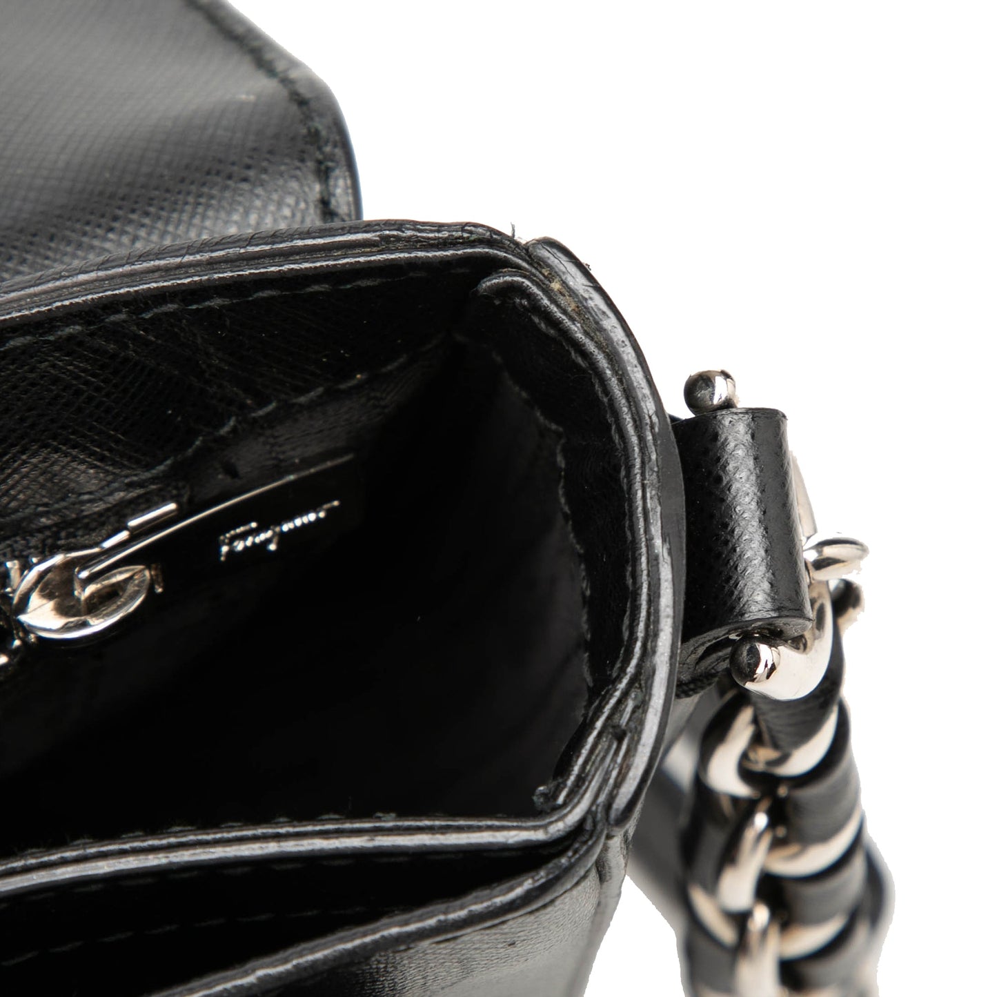 Ferragamo Small Leather Double Gancini Sandrine Shoulder Bag