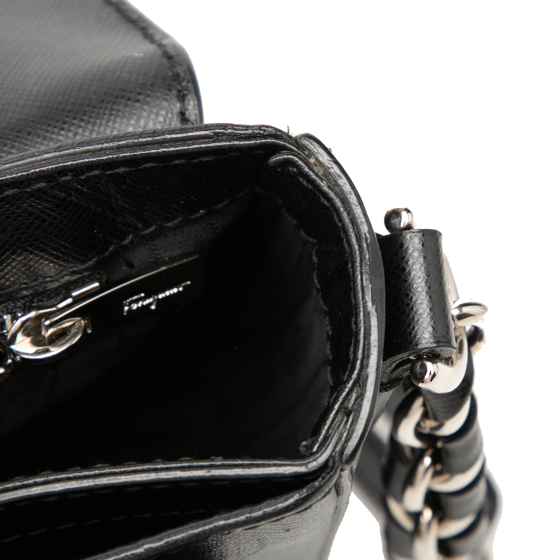 Ferragamo Small Leather Double Gancini Sandrine Shoulder Bag