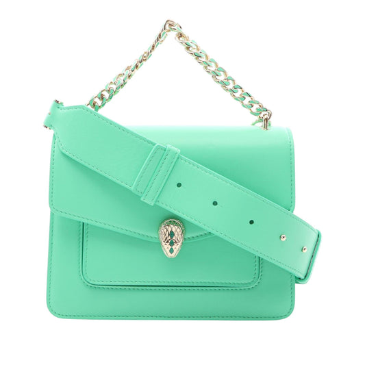 Bvlgari Leather Serpenti Forever Maxi Chain Top Handle Bag