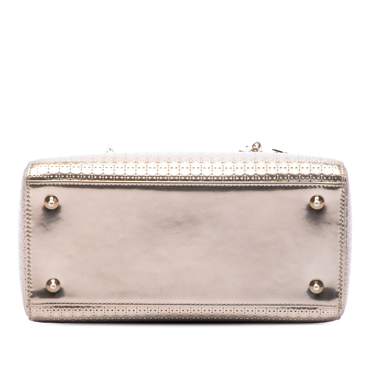 Dior Medium Metallic Patent Microcannage Lady Dior