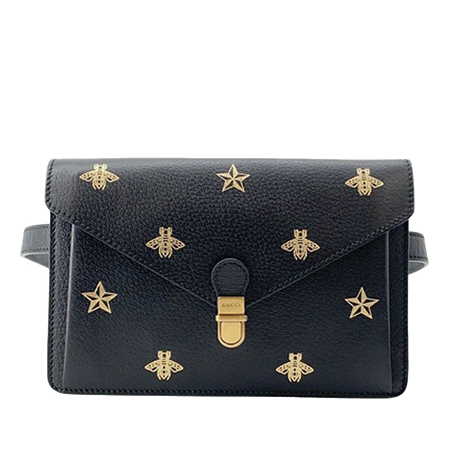 Gucci Leather Bee Star Belt Bag