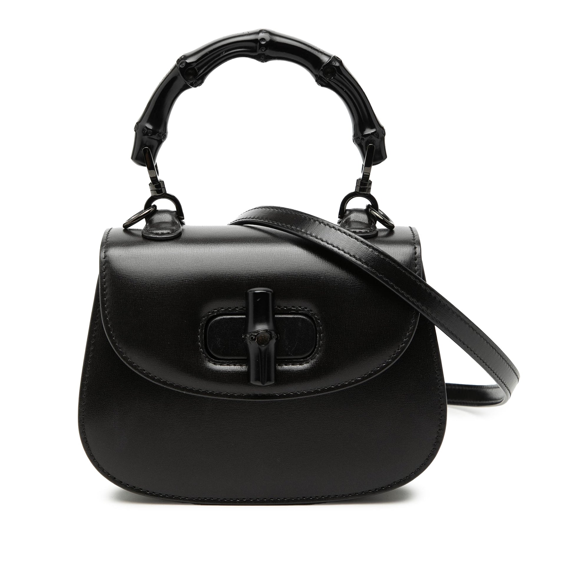 Gucci Mini Calfskin 1947 Bamboo Top Handle Bag