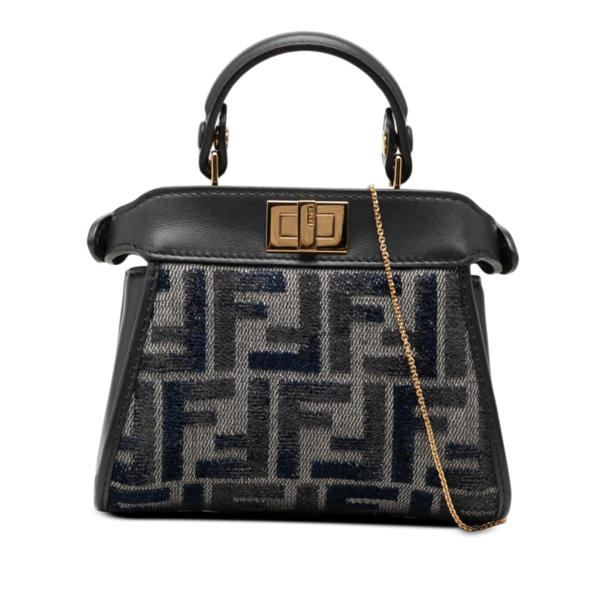 Fendi Nano Zucca Chenille Peekaboo Satchel