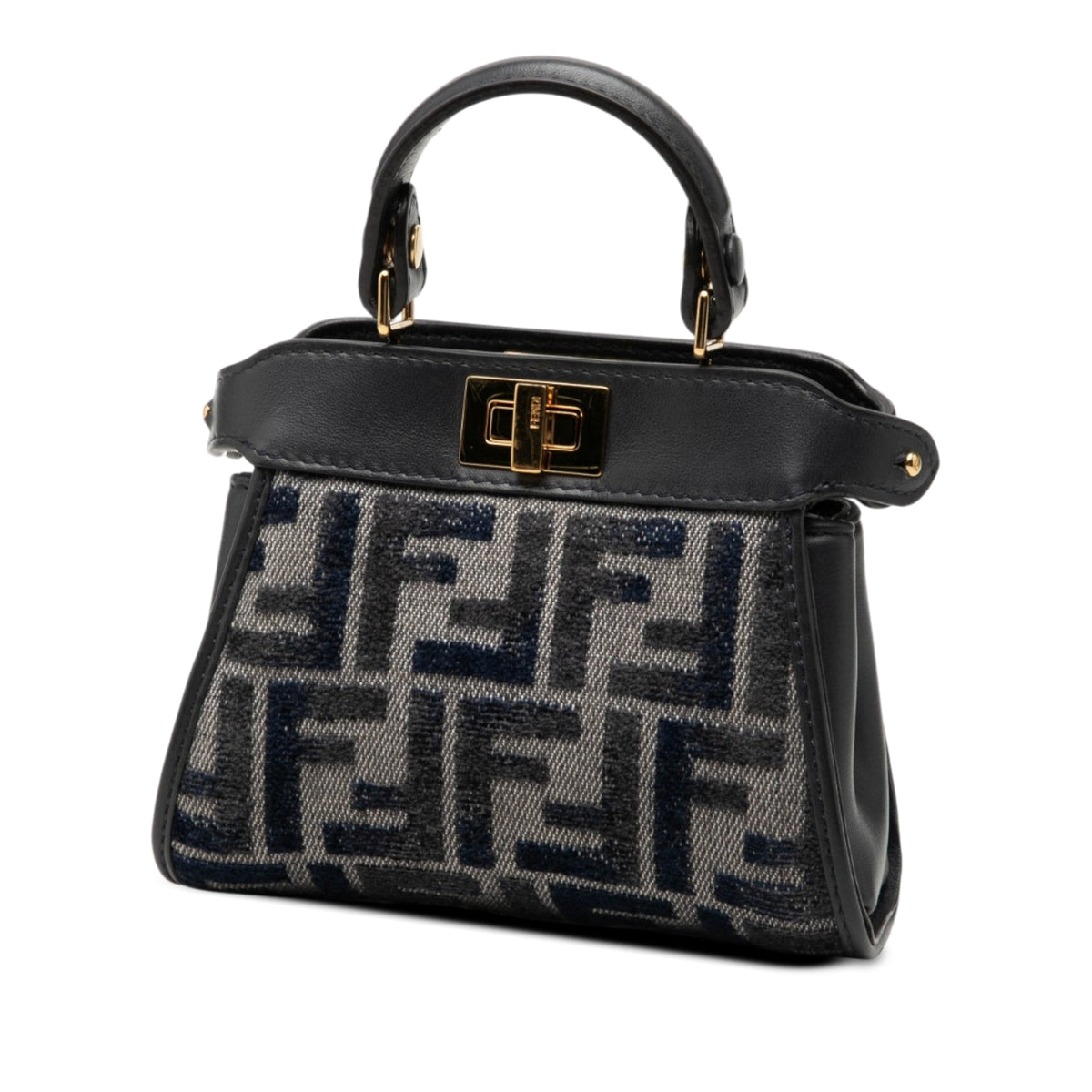 Fendi Nano Zucca Chenille Peekaboo Satchel