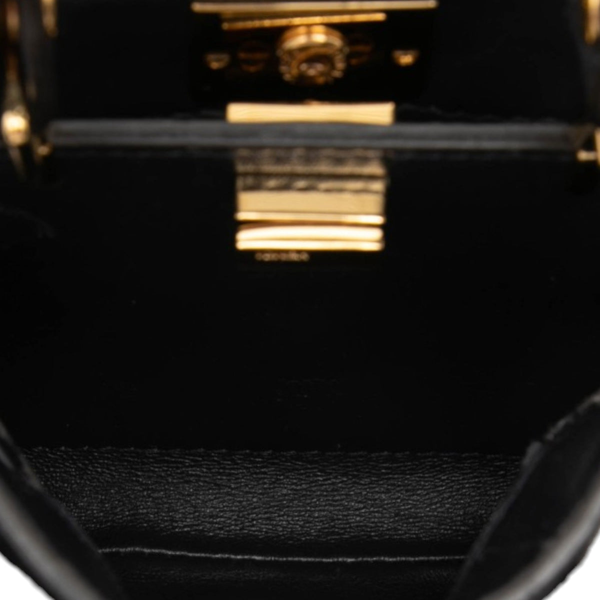 Fendi Nano Zucca Chenille Peekaboo Satchel
