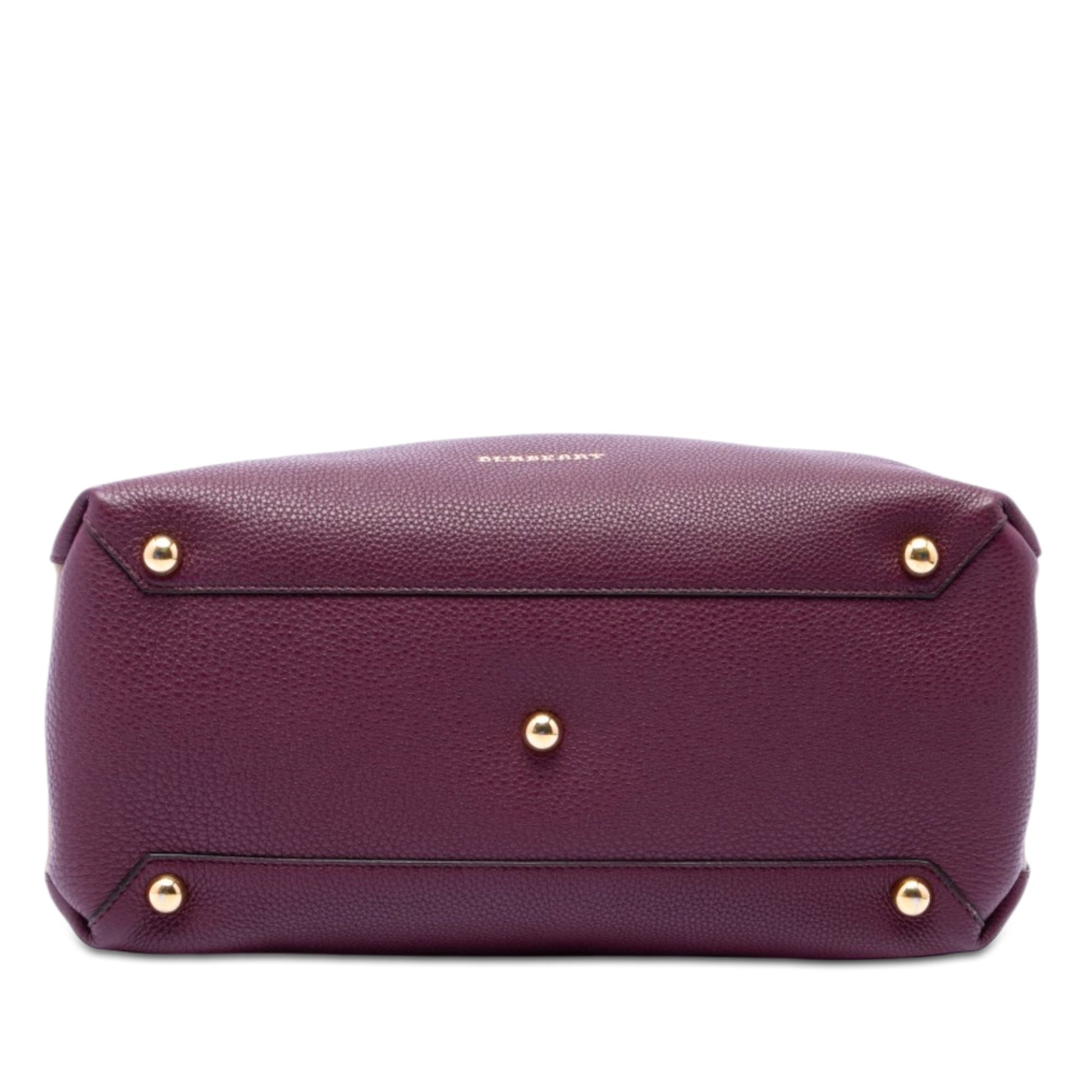 Burberry Medium Leather and House Check Banner Satchel