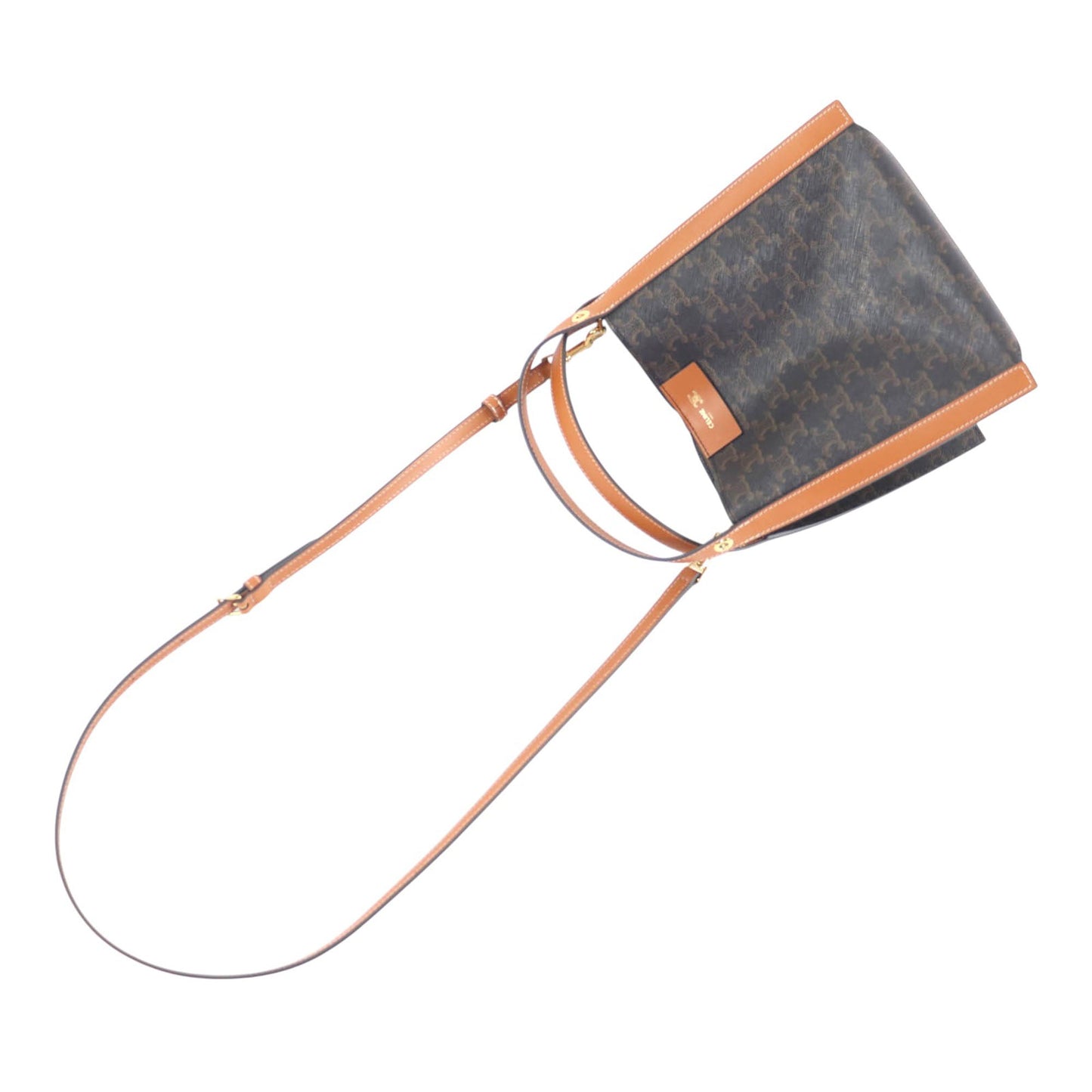 Celine Small Triomphe Coated Canvas Cube Satchel