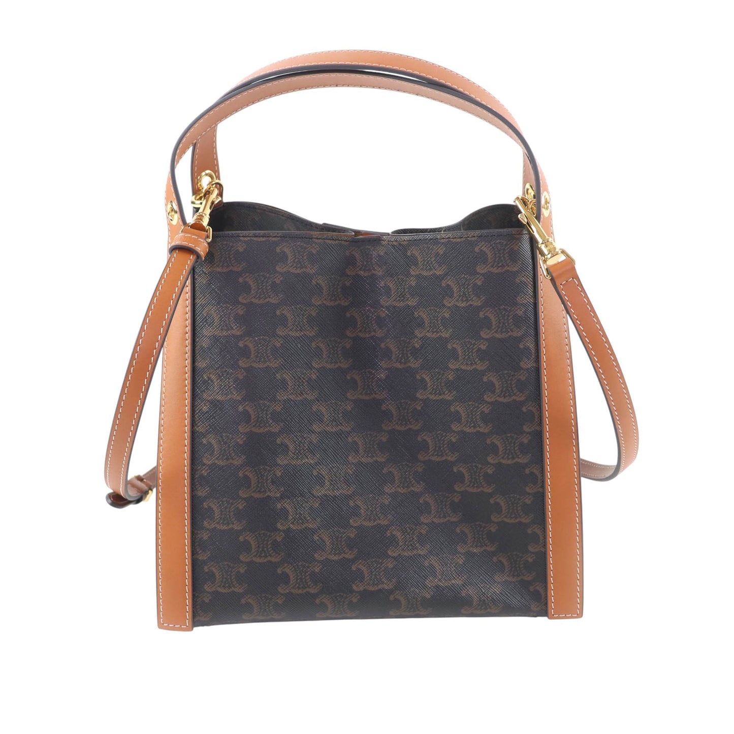 Celine Small Triomphe Coated Canvas Cube Satchel