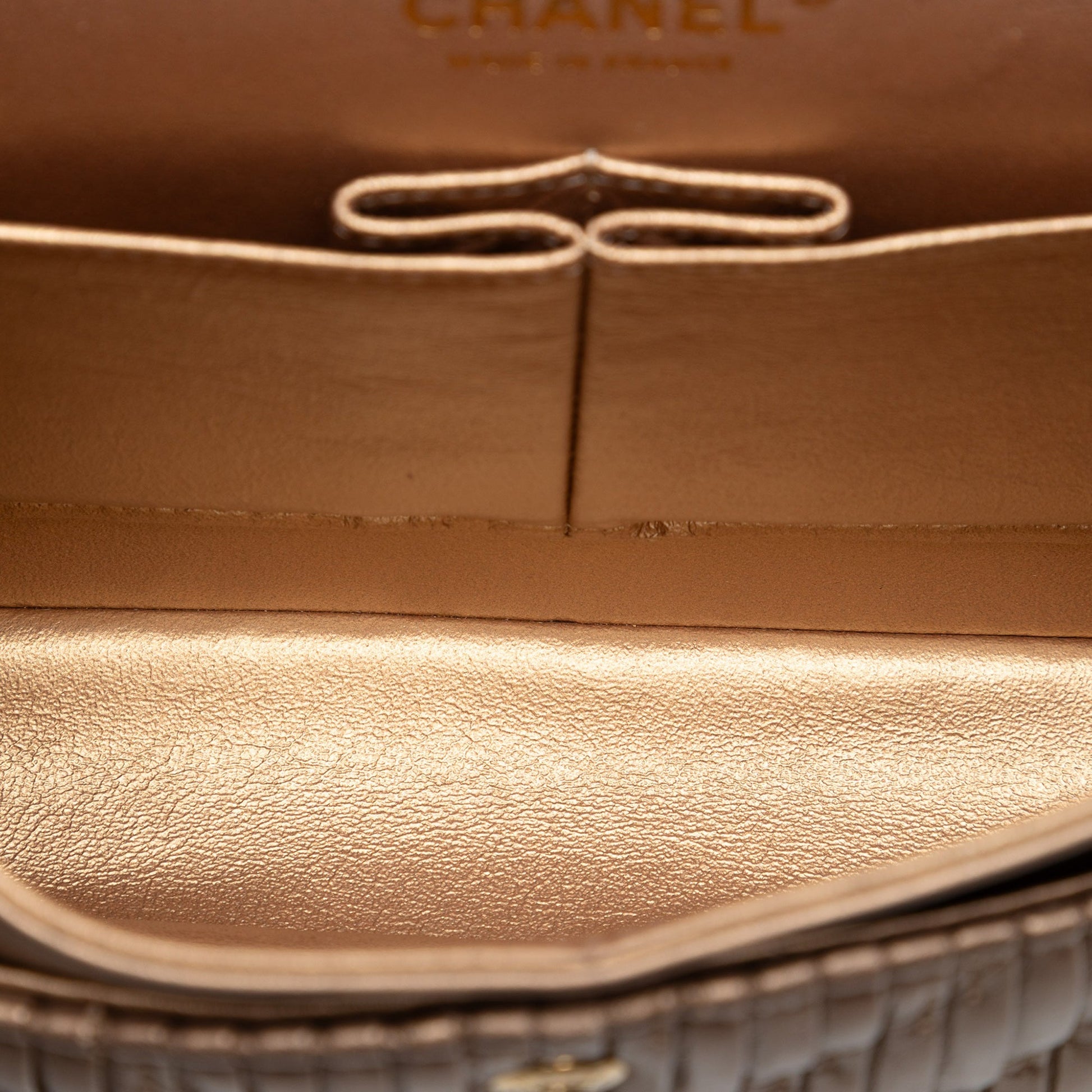 Chanel Medium Classic Chevron Calfskin Pleated Double Flap