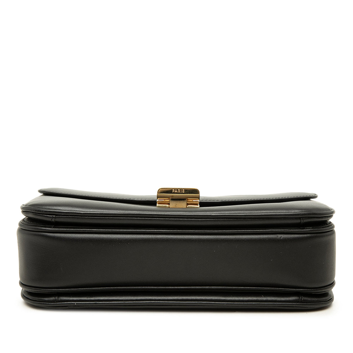 Celine Medium Shiny Calfskin C Shoulder Bag — Black