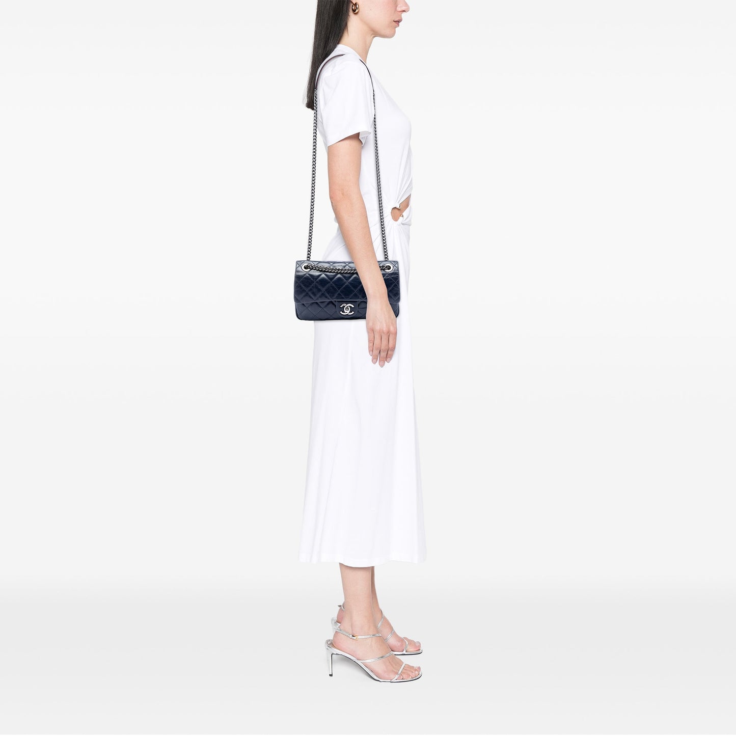 Chanel Medium Aged Calfskin Duo Color Flap