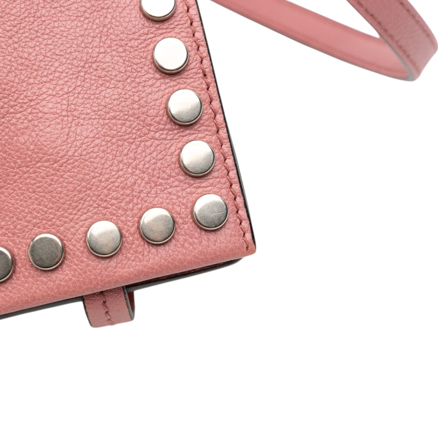 Prada Glace Calf Studded Etiquette Flap Crossbody