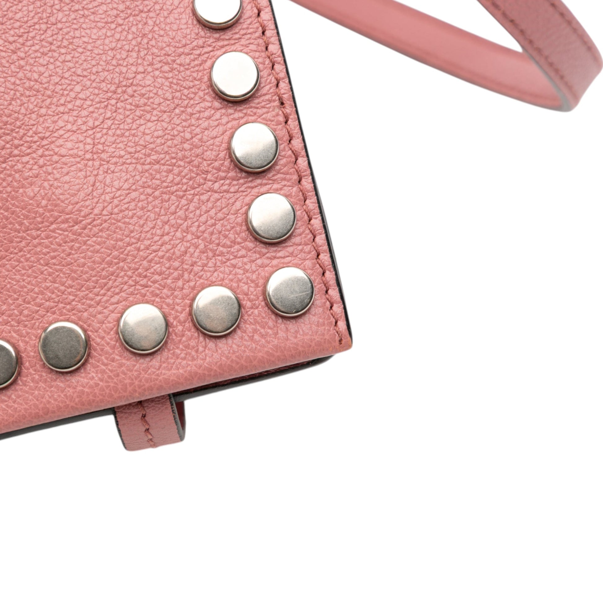 Prada Glace Calf Studded Etiquette Flap Crossbody
