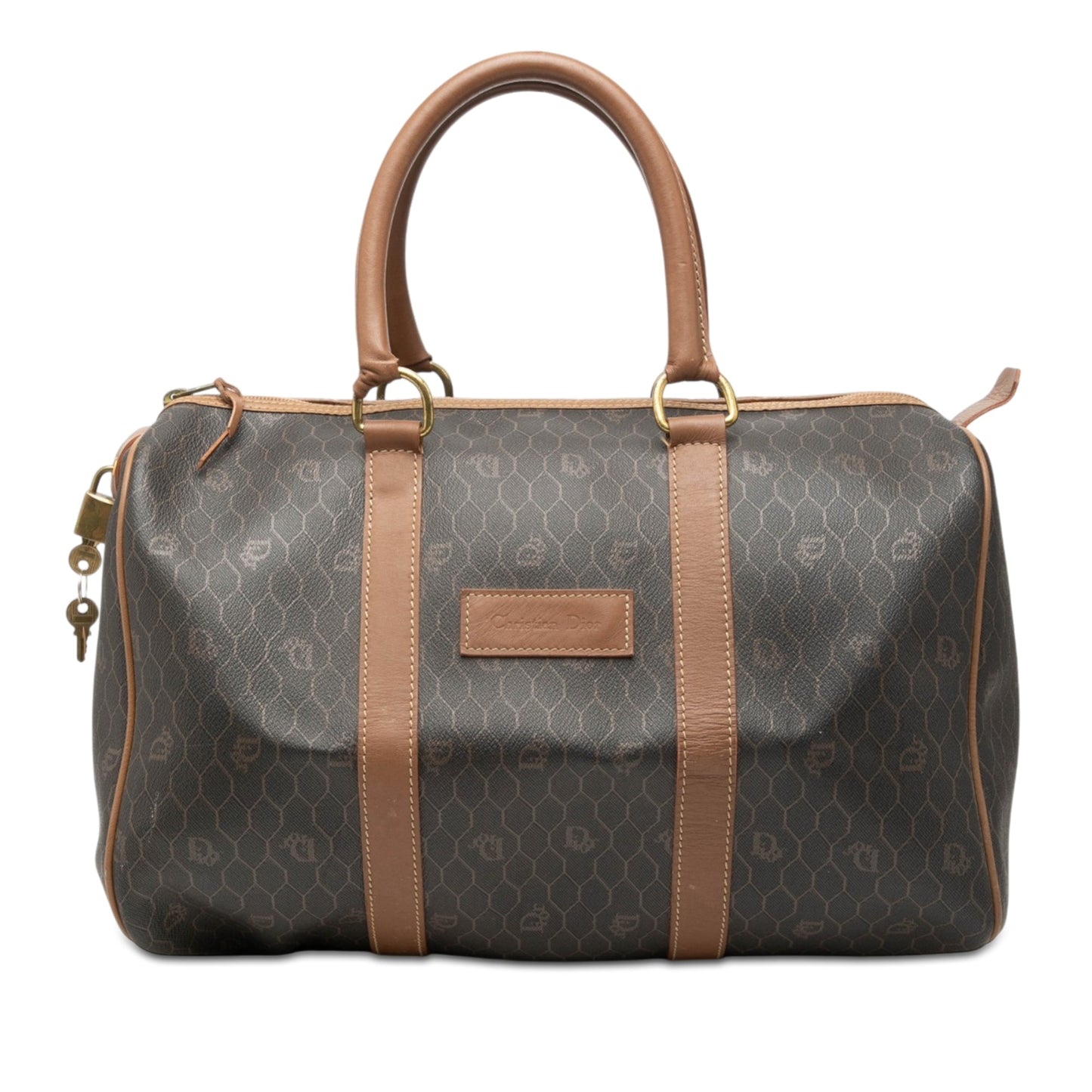 Dior Honeycomb Coated Canvas Boston Bag