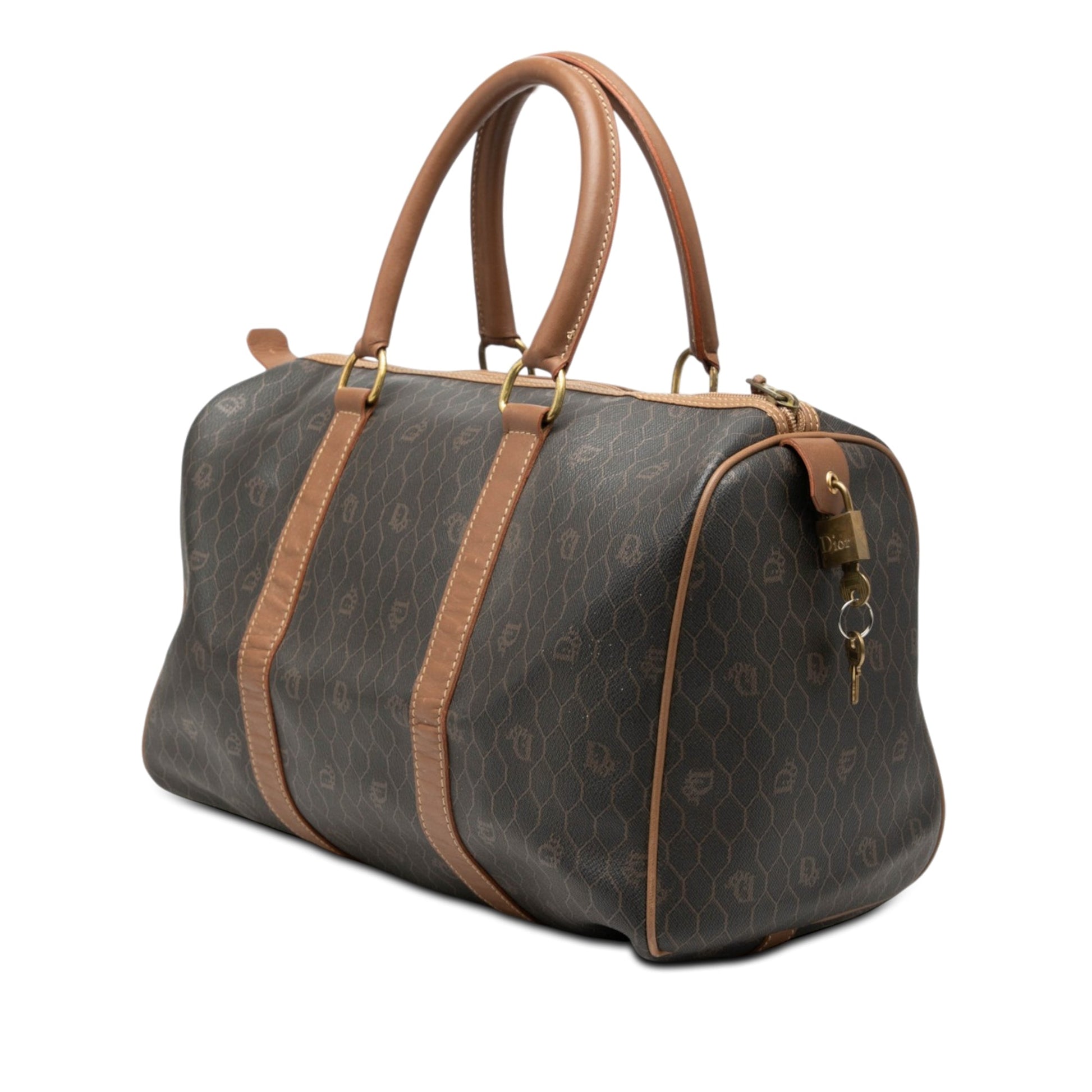 Dior Honeycomb Coated Canvas Boston Bag