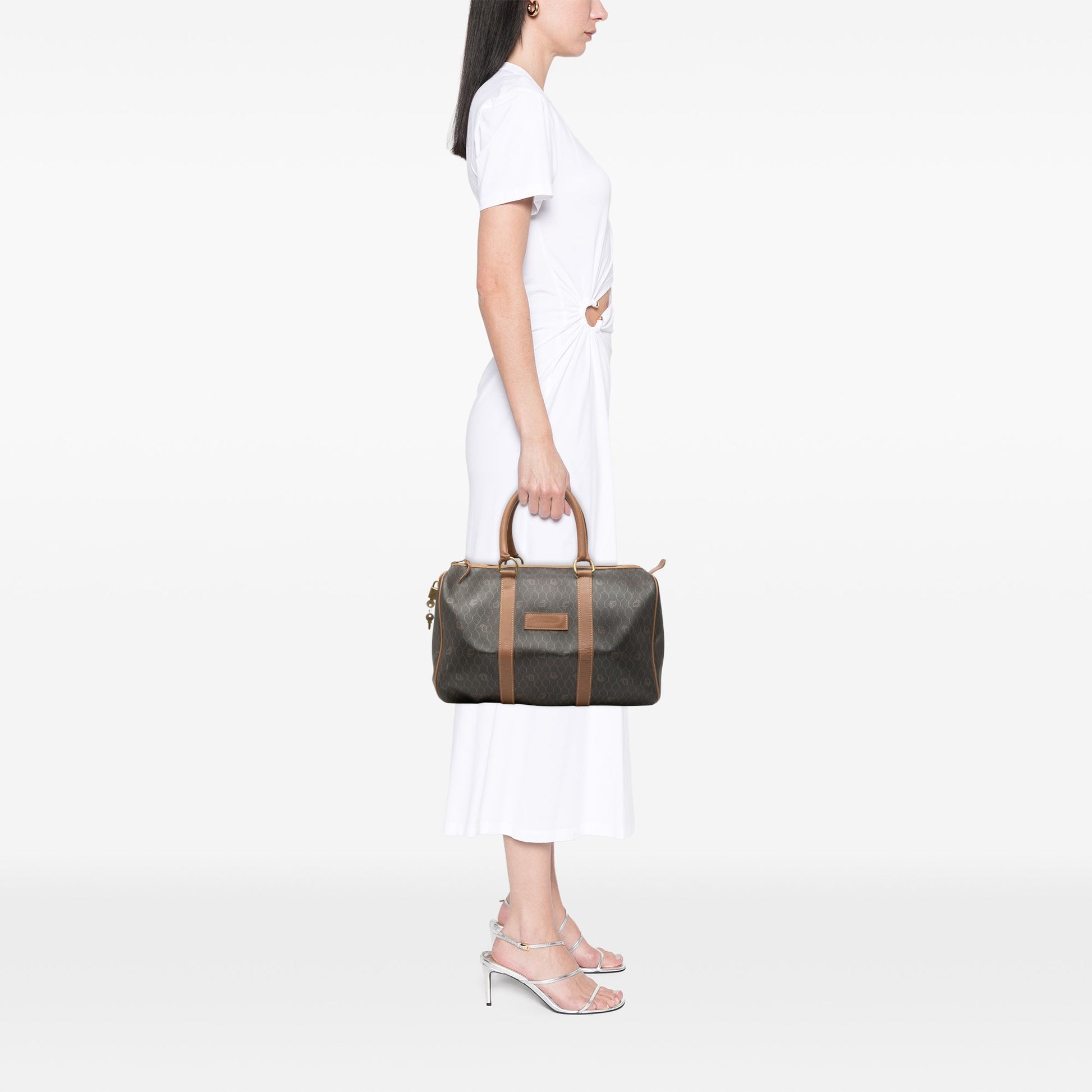 Dior Honeycomb Coated Canvas Boston Bag