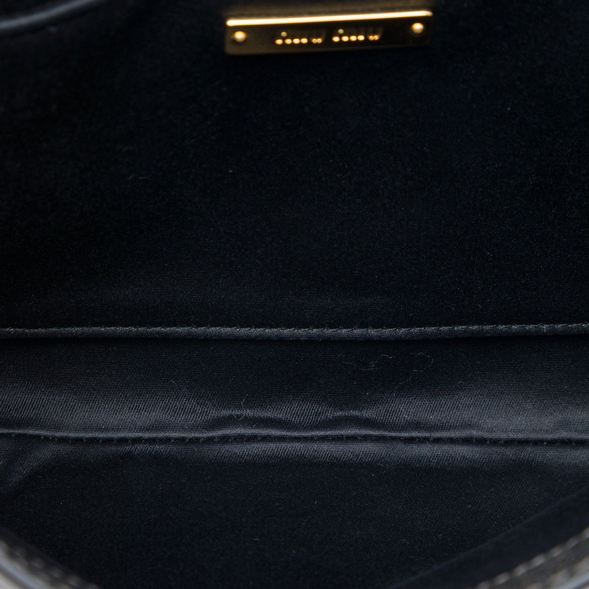 Miu Miu Metallic Goatskin Madras Crystal Embellished Crossbody