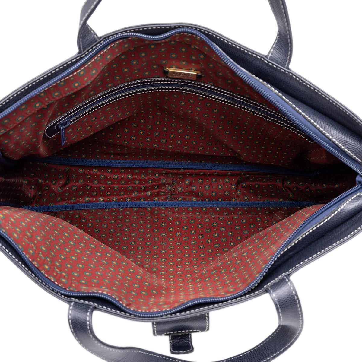 LOEWE Leather Anagram Satchel — Black