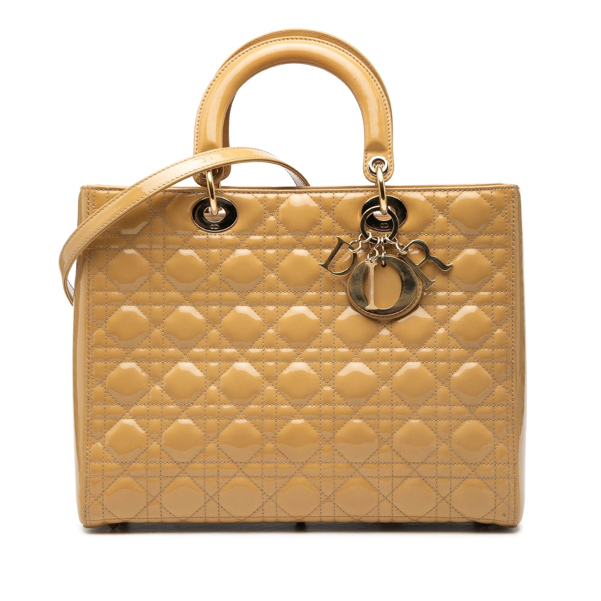Dior Large Patent Cannage Lady Dior
