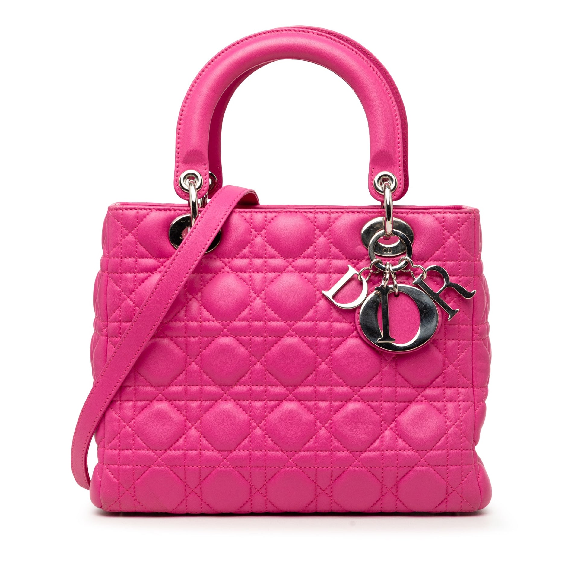 Dior Medium Lambskin Cannage Lady Dior