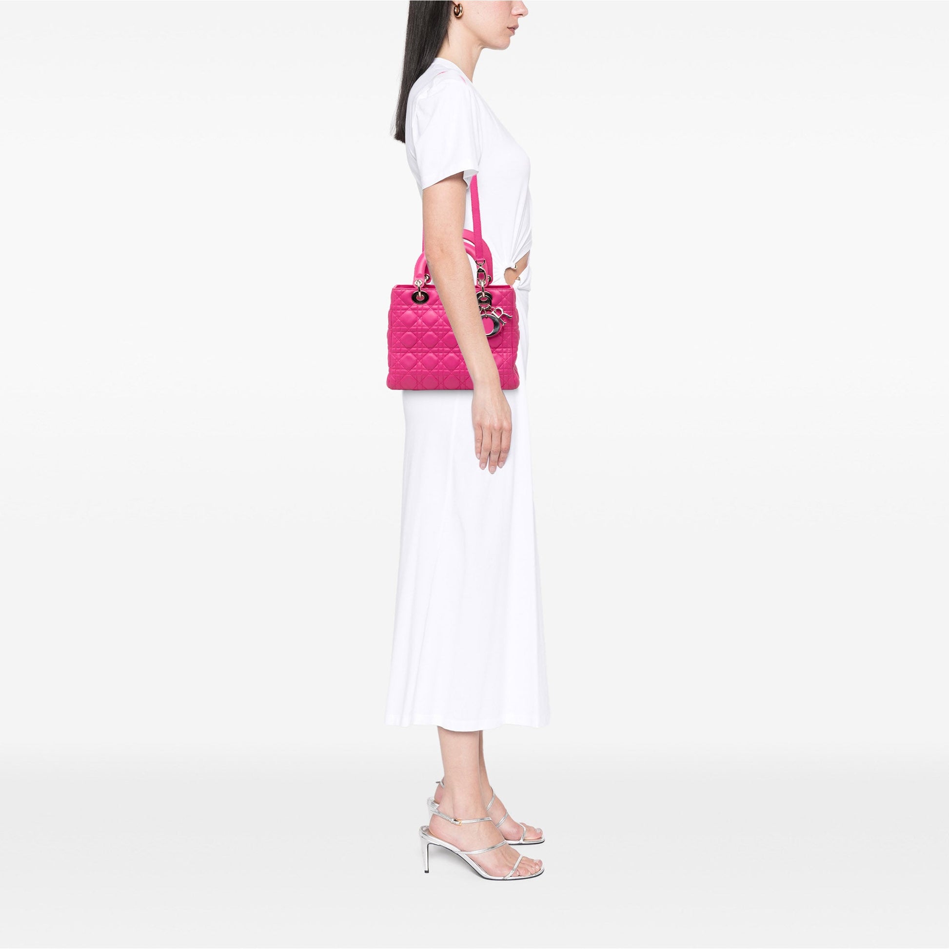 Dior Medium Lambskin Cannage Lady Dior