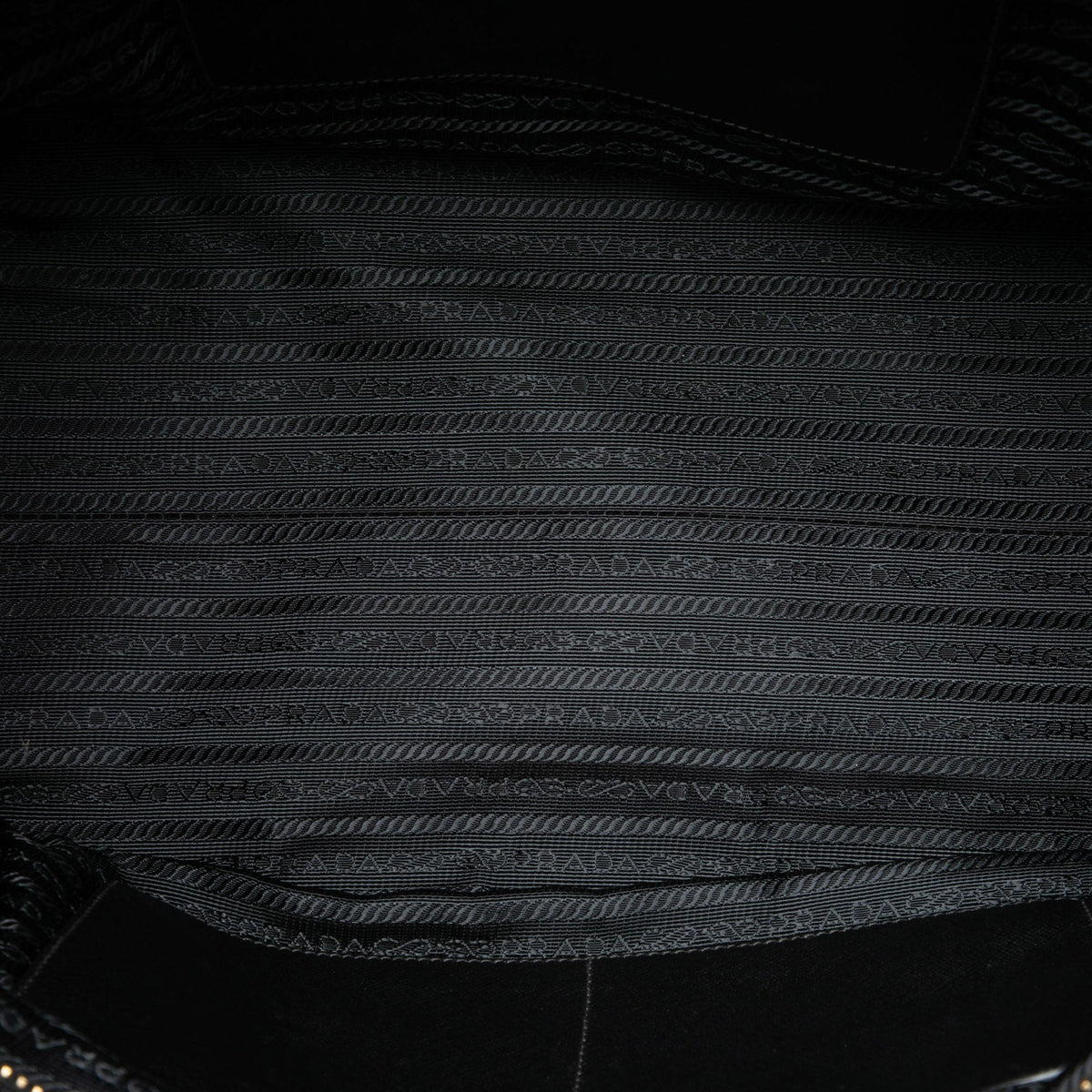 Prada Bicolor Saffiano Top Handle Handbag — Black