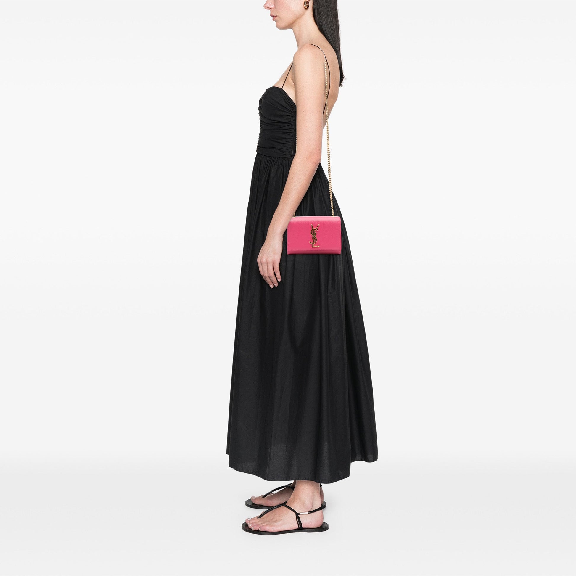 Saint Laurent Small Grain De Poudre Monogram Kate Crossbody