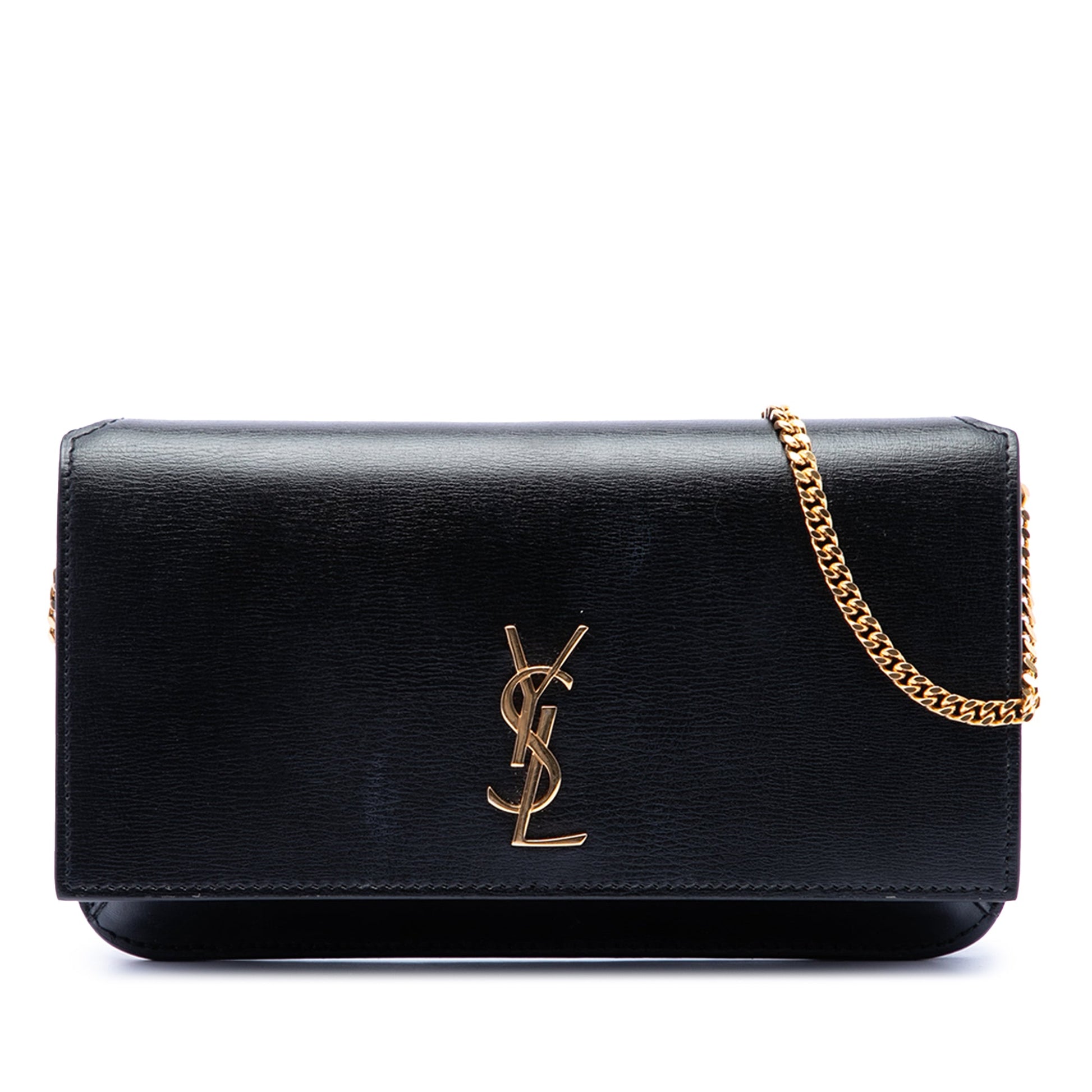 Saint Laurent Smooth Calfskin Monogram Cassandre Phone Holder