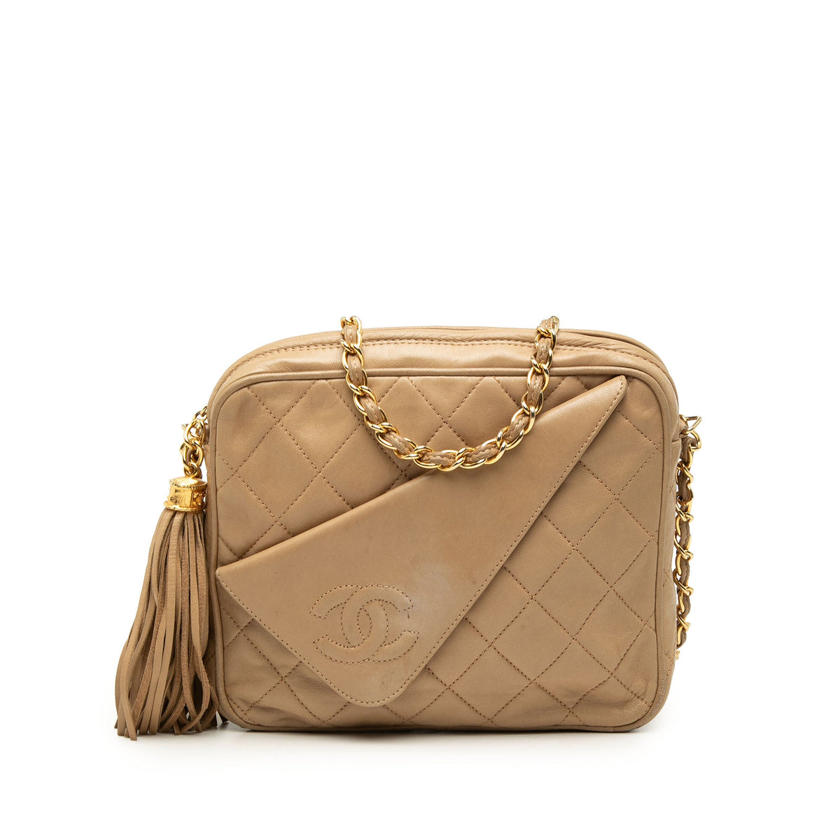 Chanel Mini CC Quilted Lambskin Tassel Camera Bag