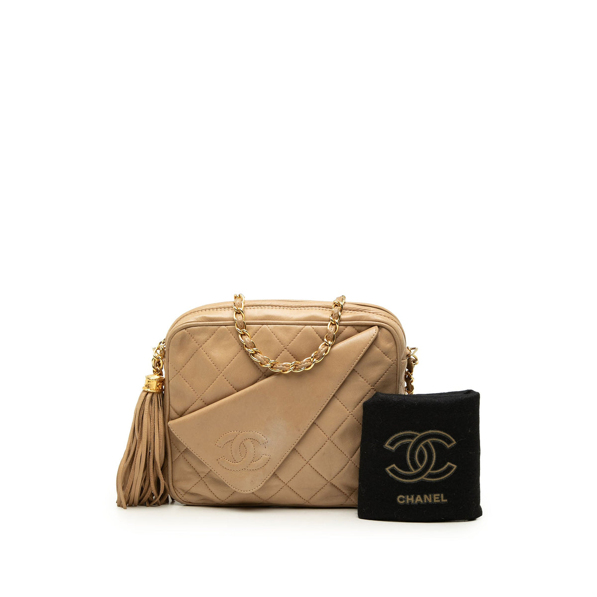Chanel Mini CC Quilted Lambskin Tassel Camera Bag