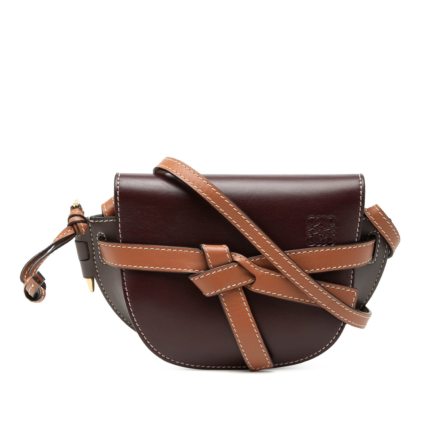 Mini Tricolor Leather Gate Crossbody