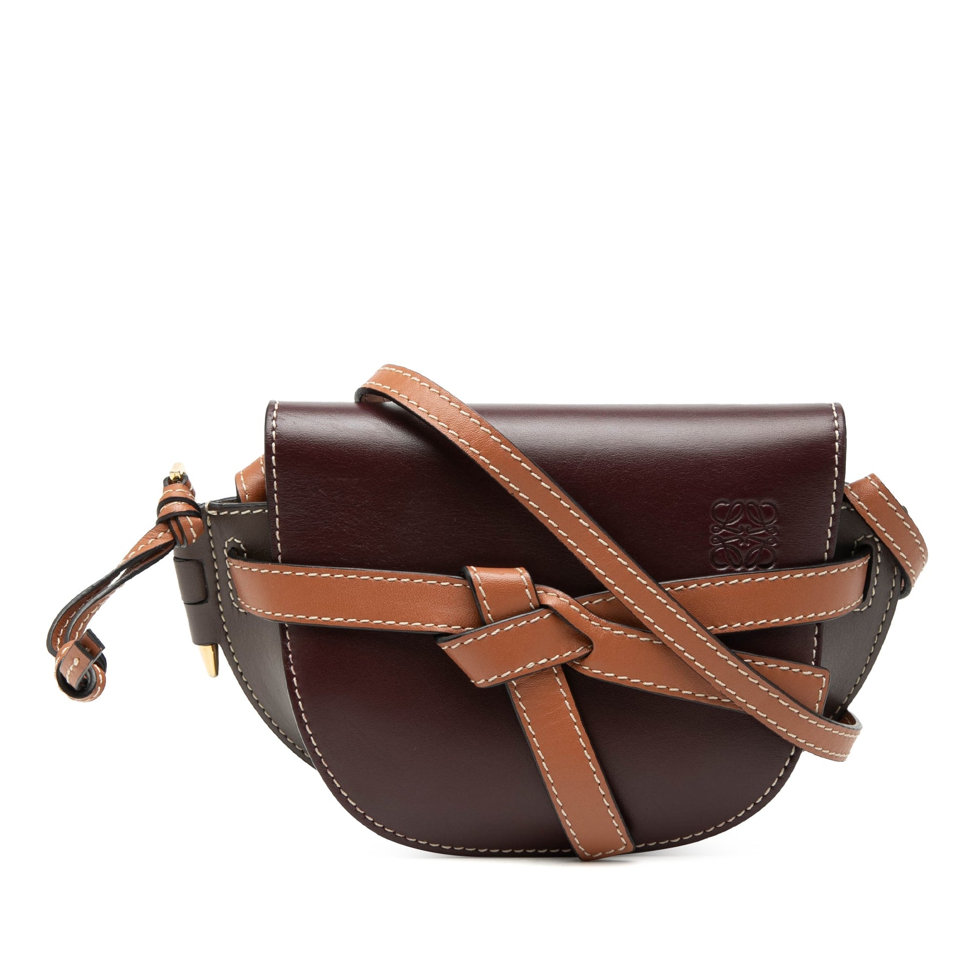 Mini Tricolor Leather Gate Crossbody