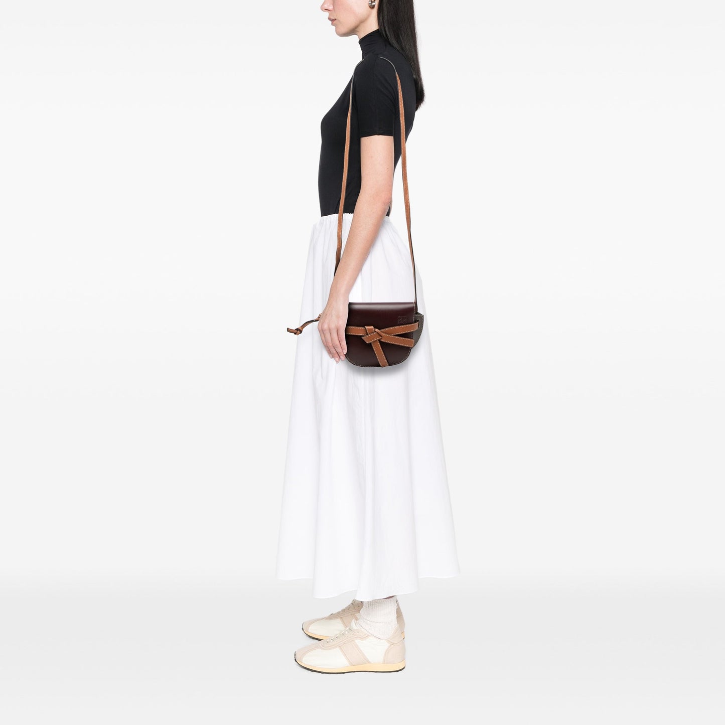 Mini Tricolor Leather Gate Crossbody