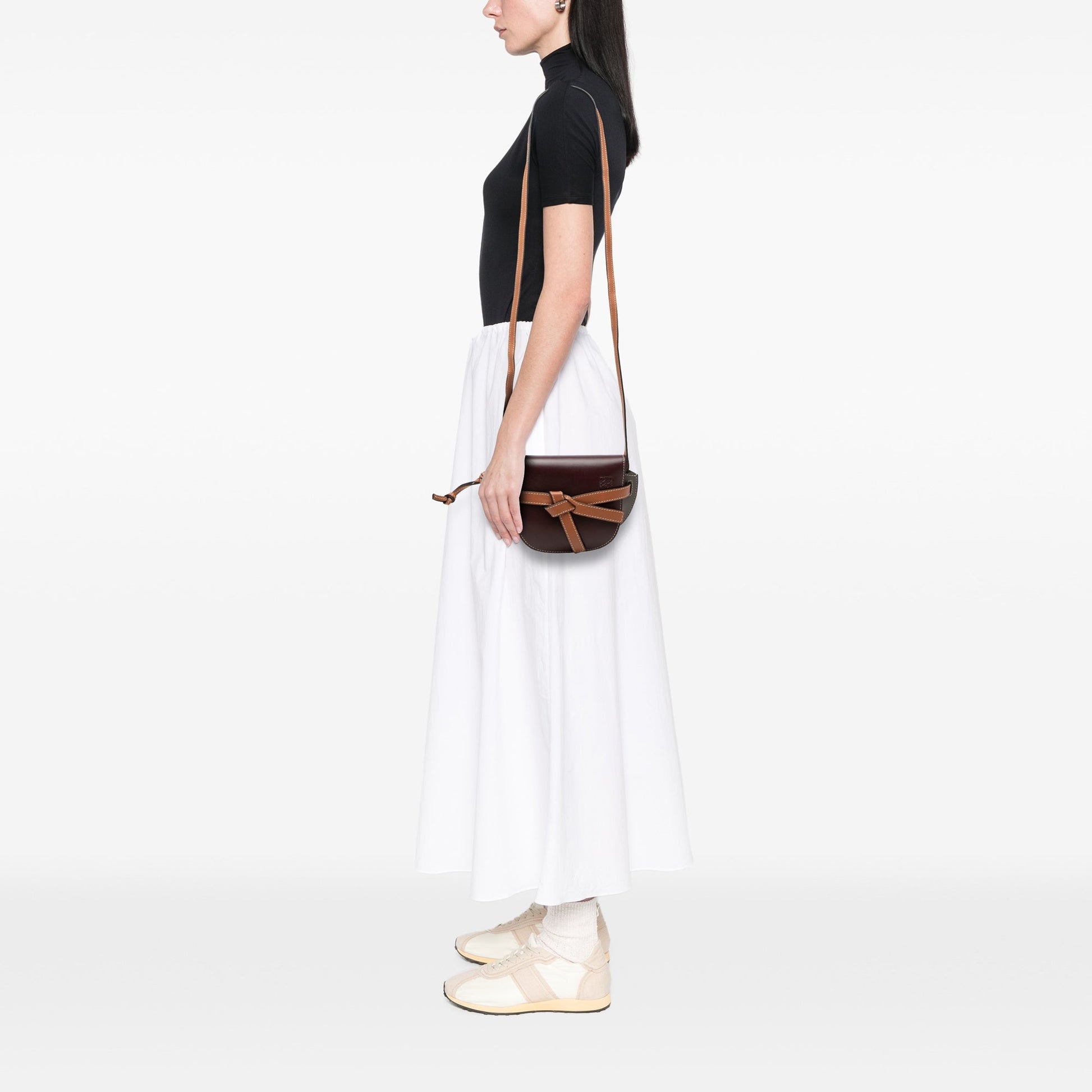 Mini Tricolor Leather Gate Crossbody